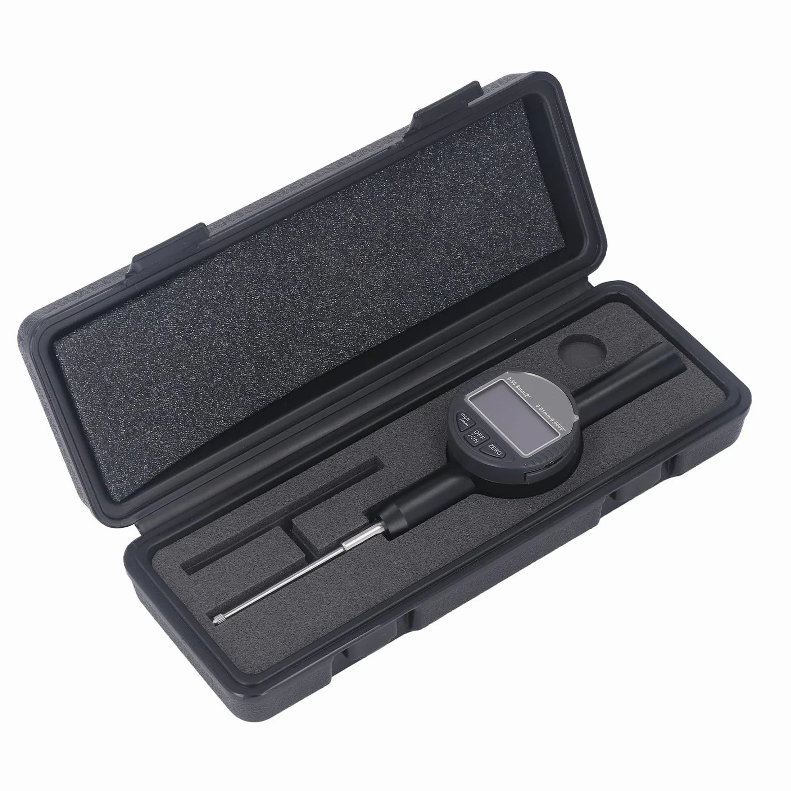 Keenso Indicador de Cuadrante Digital Herramienta de Medición de Alta Precisión para Uso Industrial y de Laboratorio, Resolución de 0,01 Mm, Aleación de Aluminio Duradera, Rango de 0-50,8 Mm