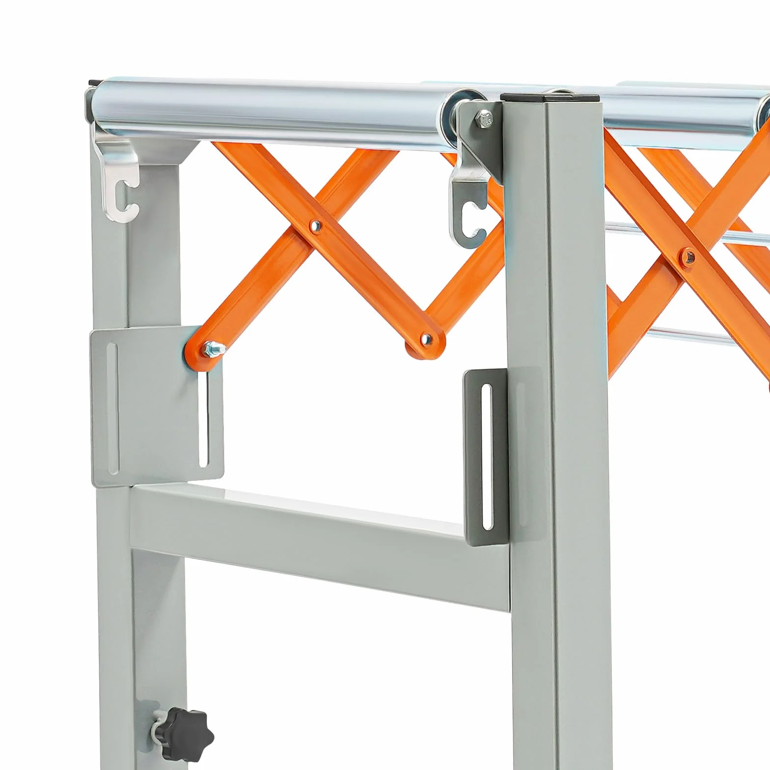 Carril de rodillos de tijera,Mesa de rodillos transportadora ajustable,Longitud ajustable/altura Permitir,Capacidad de carga máxima de 110,23 libras,Para transportadores ligeros