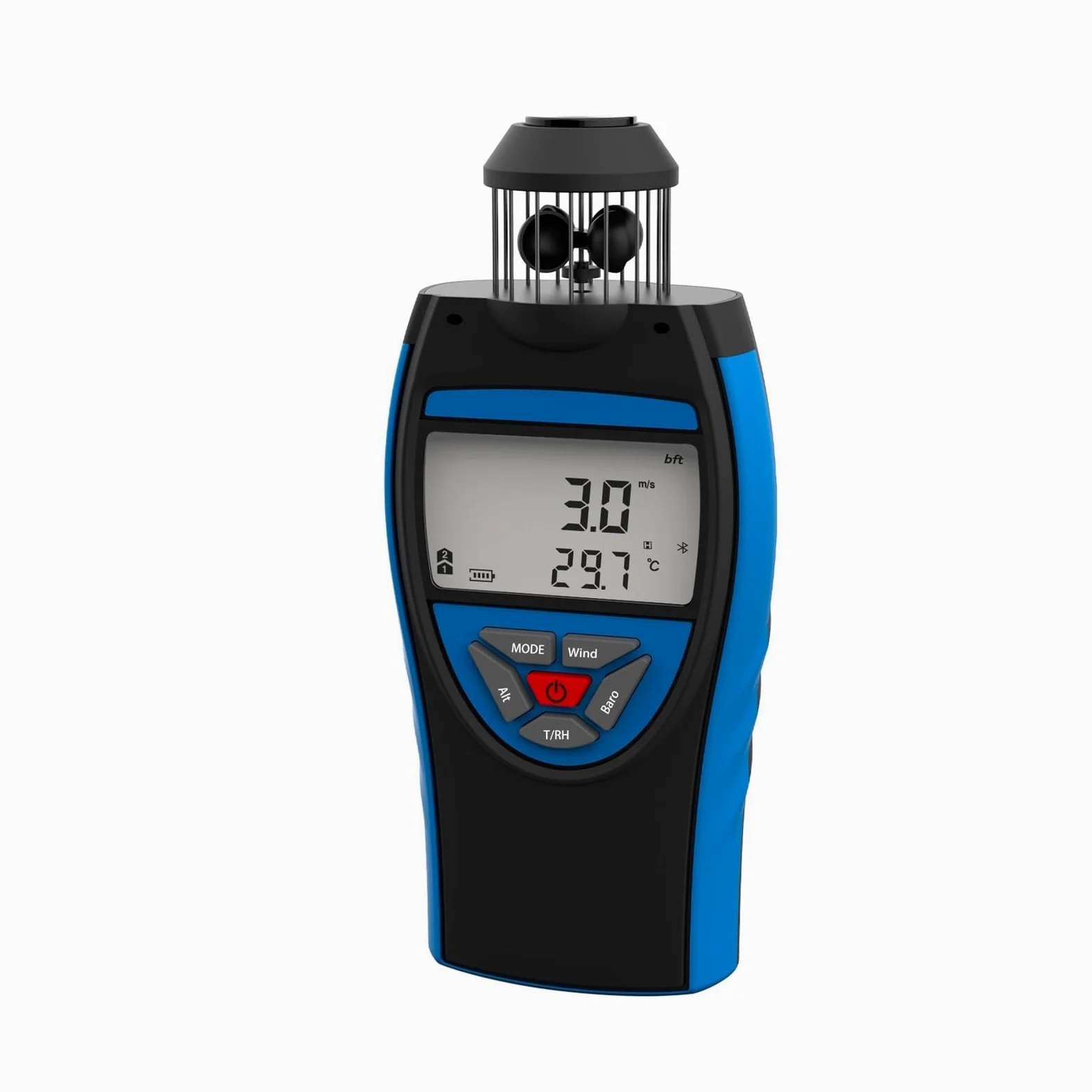 Anemómetro digital de 0,3~42 m/s, volumen de aire promedio de HVAC, altitud CFM, presión de aire, 8806-WM