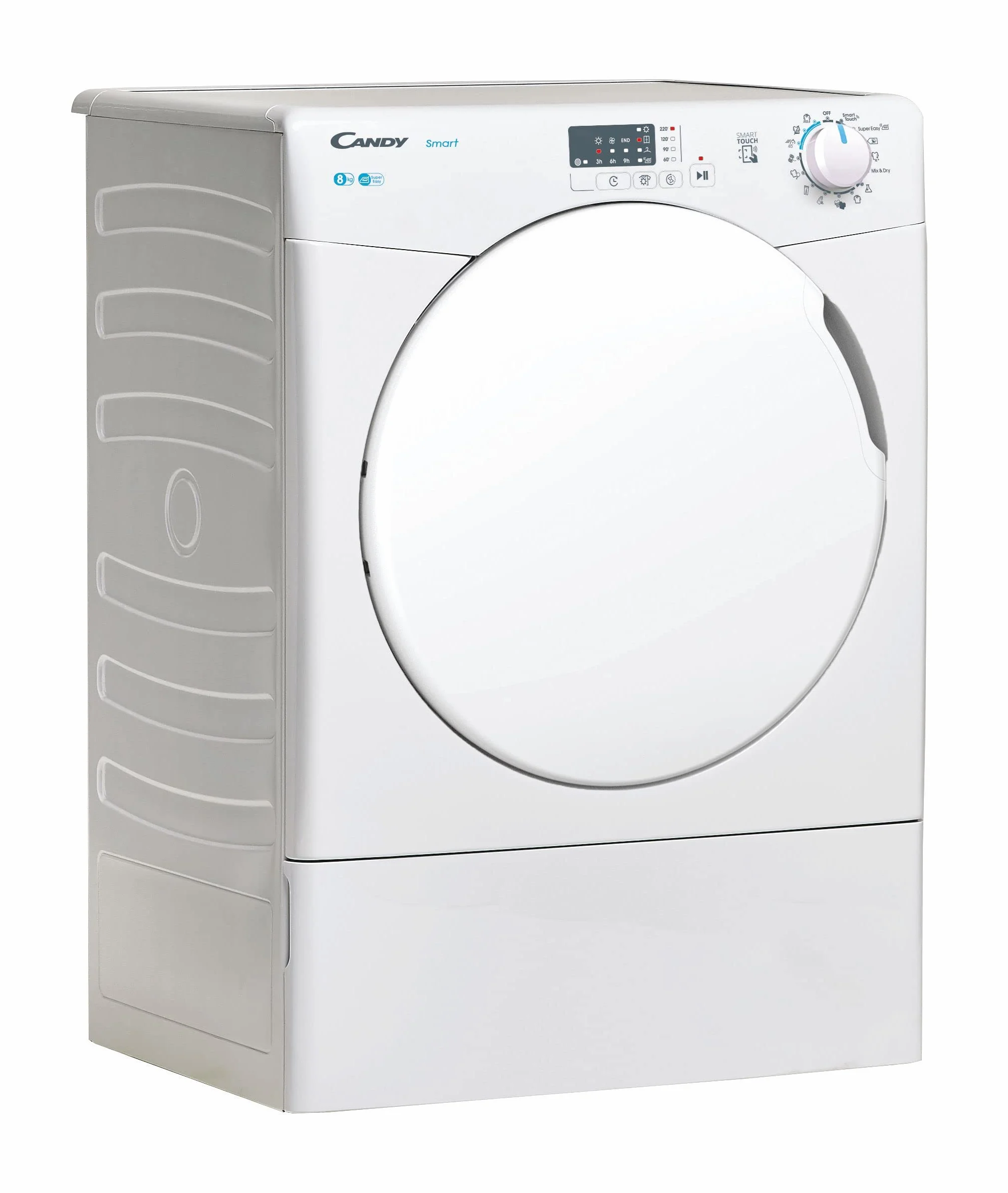 Candy Smart CSE V8LF-S Secadora Evacuación 8KG Digital NFC 14 Ciclos Escotilla XXL Blanco