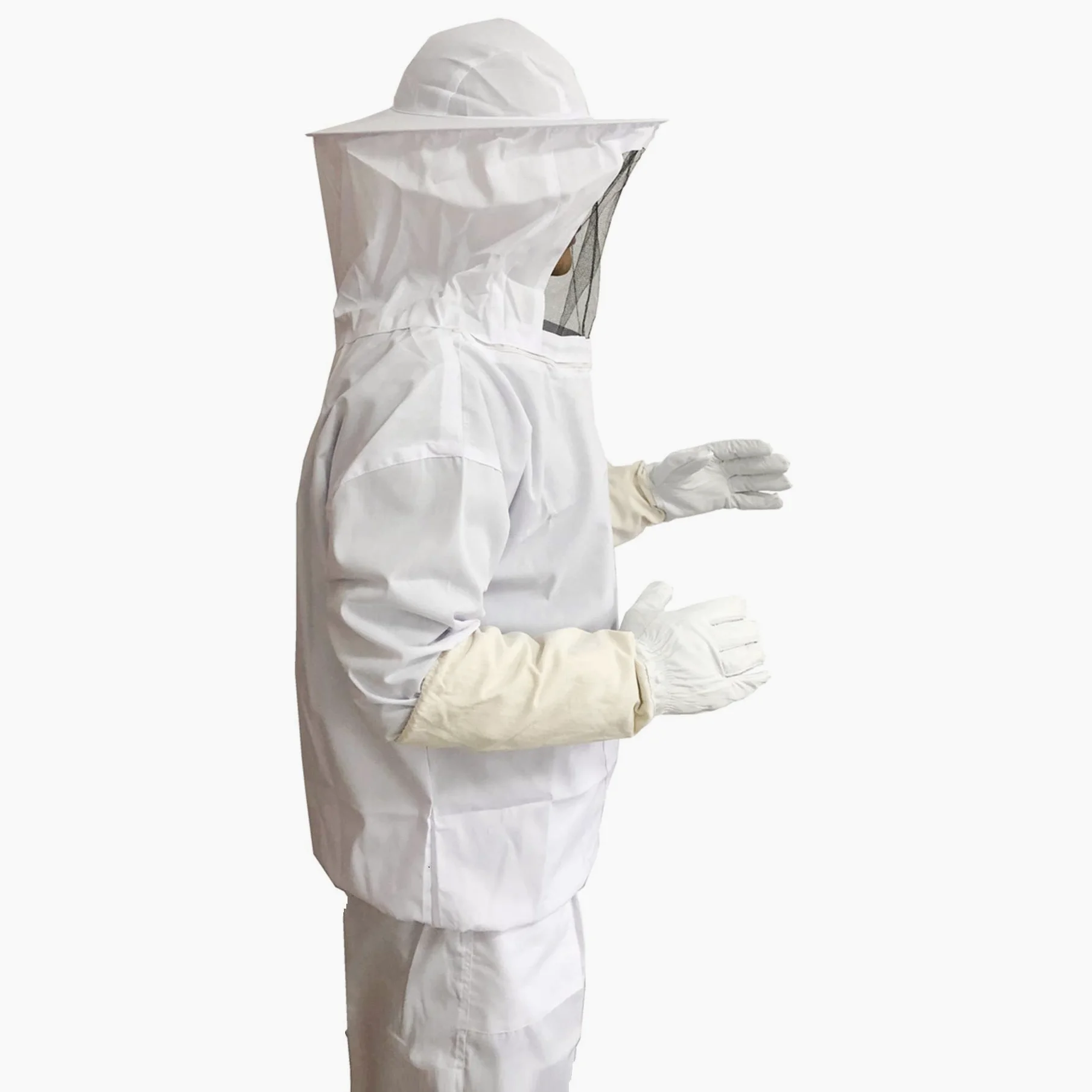 Xgunion Traje profesional de apicultor (chaqueta, pantalones, guantes)
