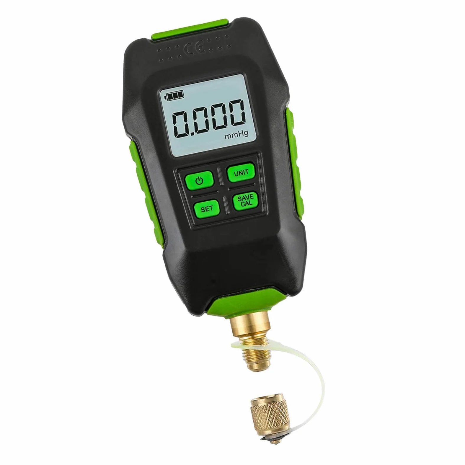 Medidor de Vacío Medidor HVAC Digital V de Vacío Digital con Interfaz 20UNF de 7/16 Pulgadas Pantalla Retroiluminada Preciso para Aplicaciones Automotrices y HVAC