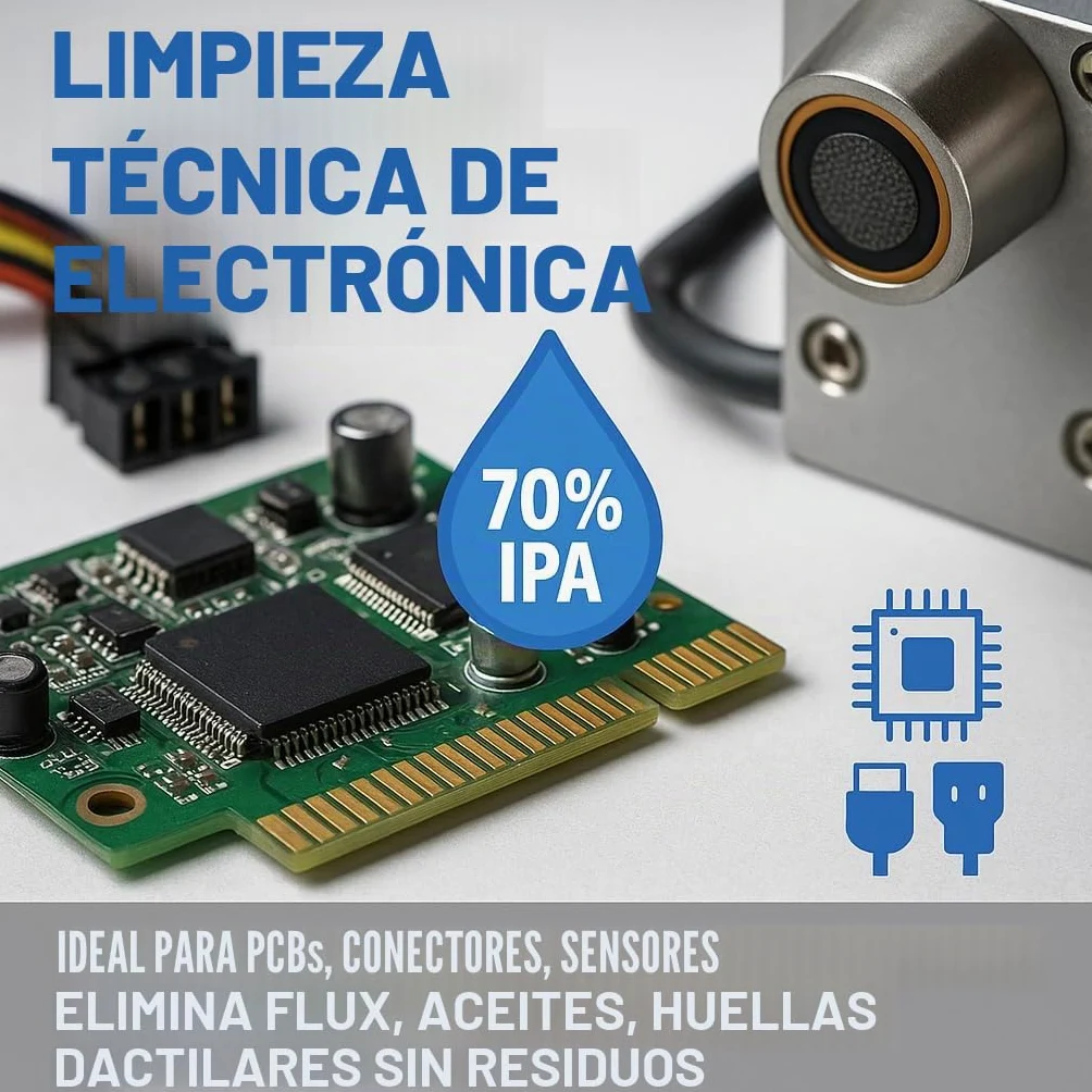 GiDeli Isopropanol 70% 10 litros limpiador de alcohol isopropílico alto porcentaje IPA alcohol limpiador para la limpieza de componentes electrónicos, lentes y pantallas