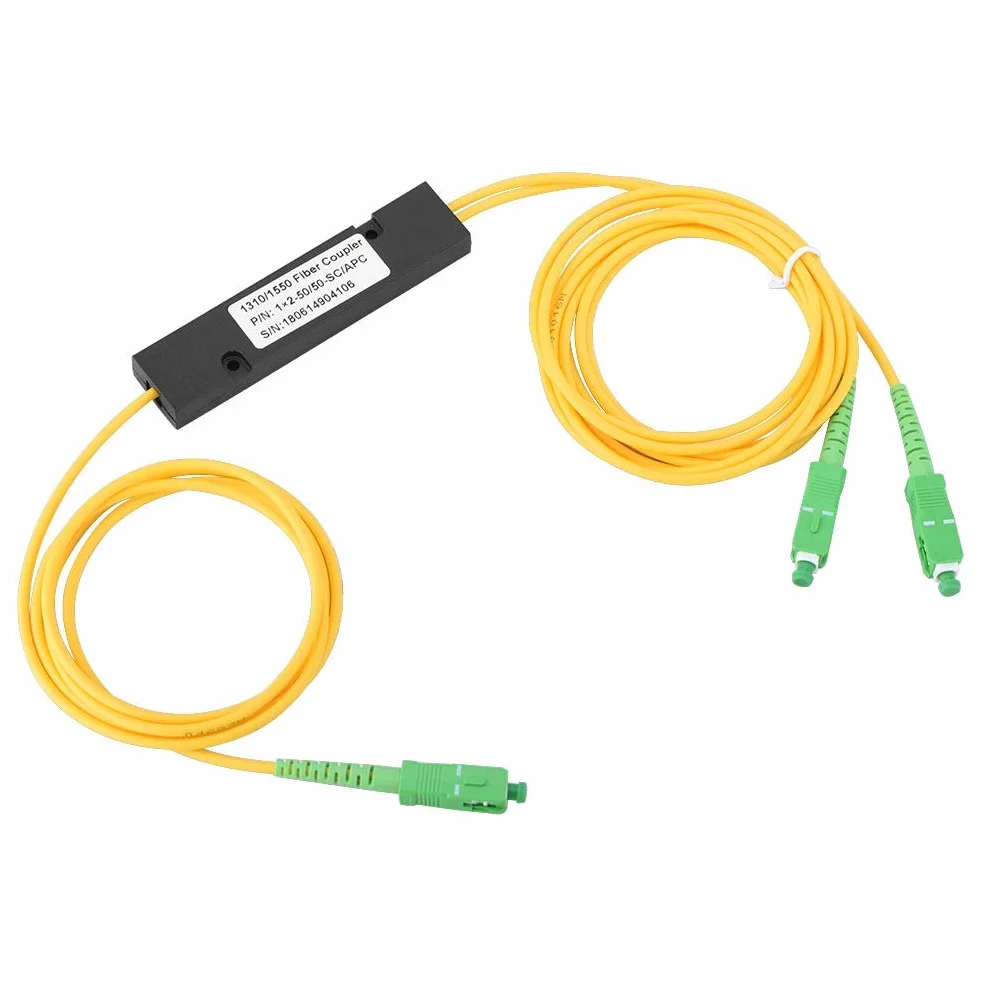 DEWIN Divisor óptico SC/APC 1X2 FBT Monomodo Fibra óptica