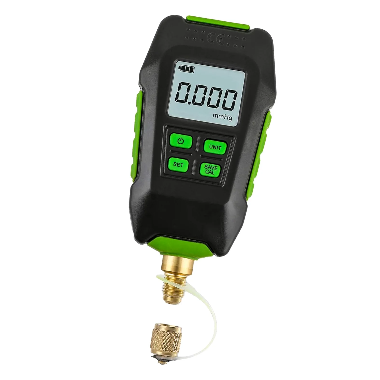 Dioche Vacuómetro Hvac Medidor de Vacío digital: Medidor de Micras de Vacío Profesional con Pantalla Grande e Interfaz 20UNF de 7/16 Pulgadas para Mediciones Atmosféricas Precisas