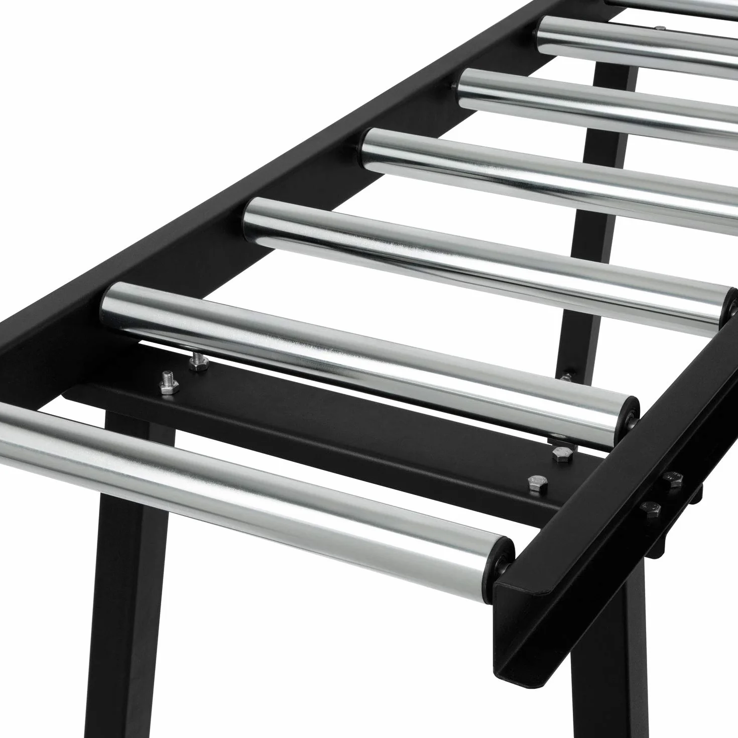 EBERTH Mesa Transportadora Rodillos, Regulable en Altura, Cpacidad Carga 300 kg, Longitud x Anchura de Transporte 120x40 cm, 8 Rodillos con Ø 38 mm, Distancia 12 cm, Cinta Transportadora Rodillos