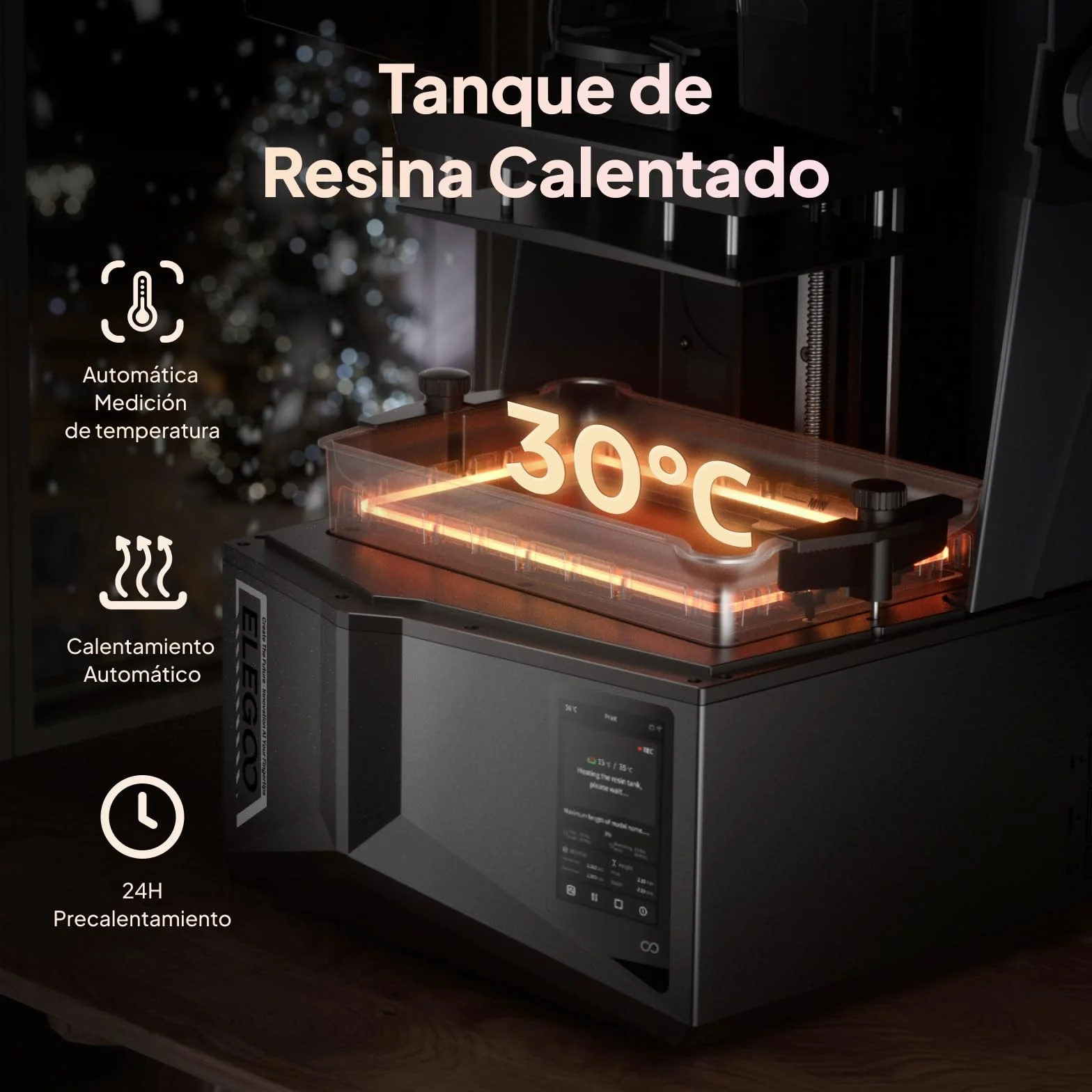 ELEGOO Saturn 4 Ultra 16K Impresora 3D Resina de 10", con Tanque de Resina Calefaccionado, Impresión a 150 mm/h, Nivelado Automático, Transferencia Wi-Fi, Tamaño de Impresión 218,88 x 122,88 x 220 mm³