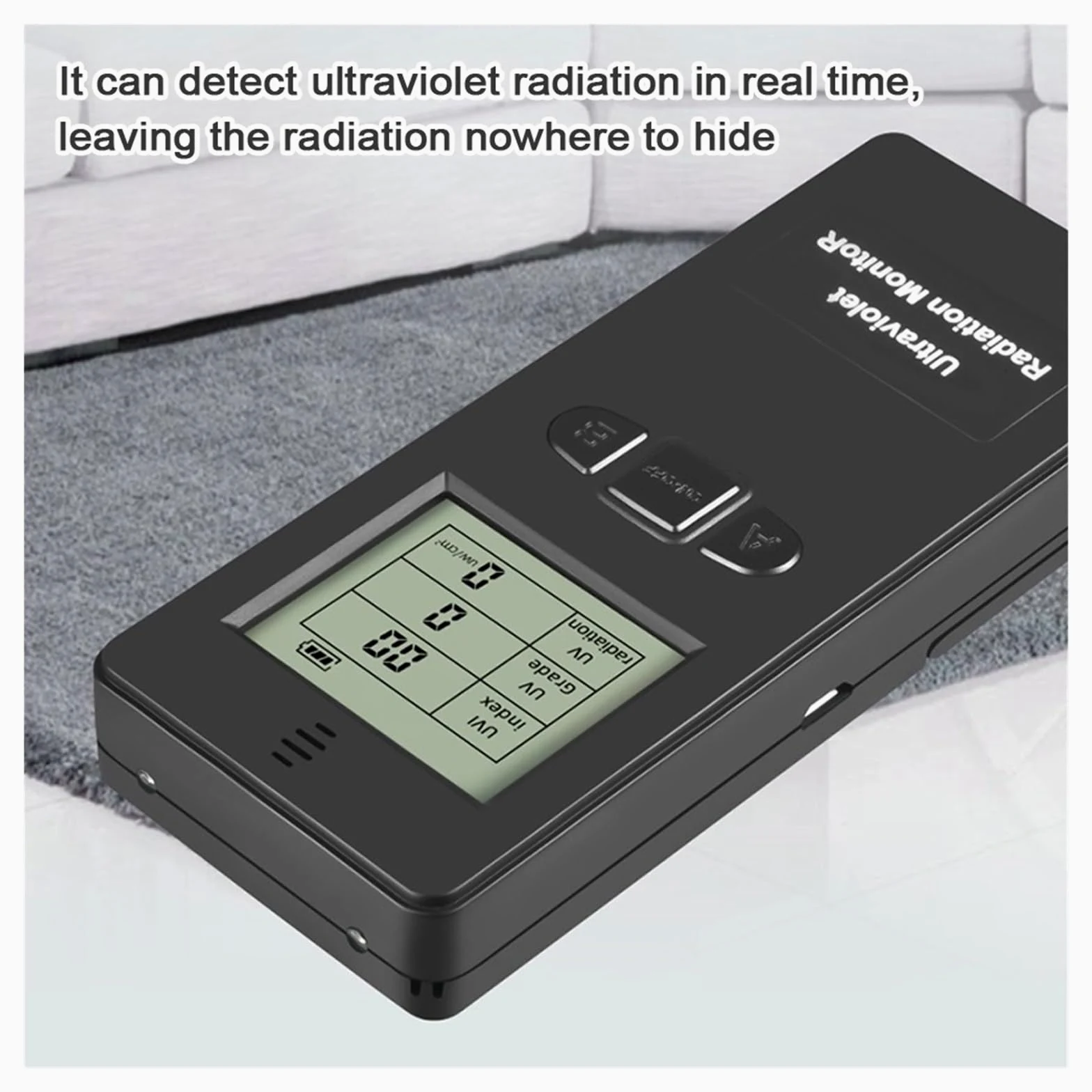 Medidor de Tinte, Detector de radiación ultravioleta digital portátil KF-90 Medidor de radiación ultravioleta UVI Probador de radiómetro Medidor de radiación nuclear