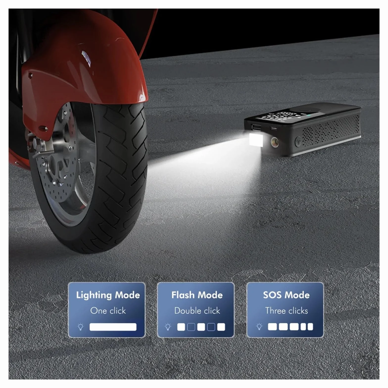 Compresor De Aire 12V Bomba Eléctrica Inflador De Neumáticos Portátil Para Coche Motocicleta Bicicleta