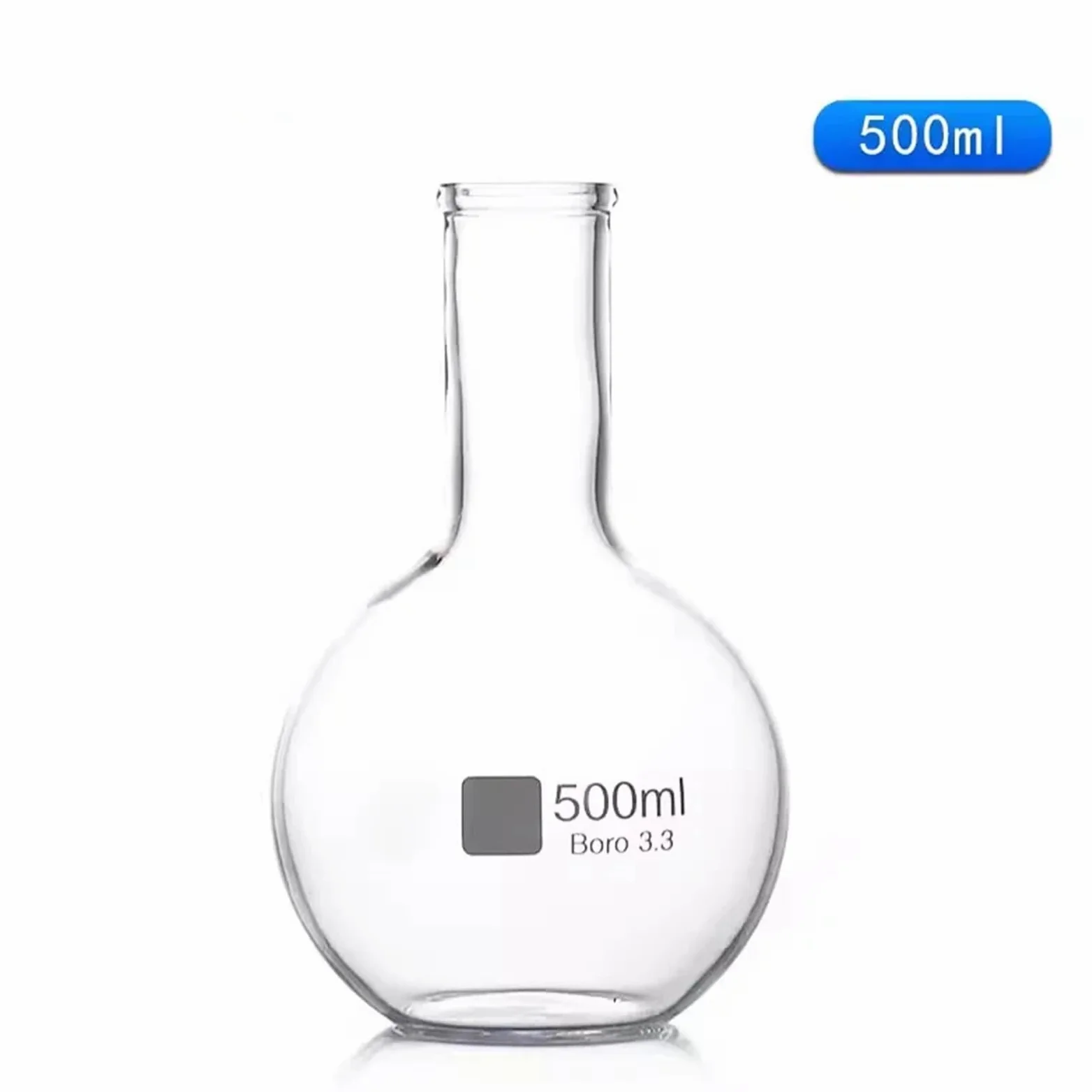 Matraz de fondo de una sola boca, matraz de destilación de vidrio de cuello largo, resistente a altas temperaturas, 50, 100, 250, 500, 1000, 2000ml(2000ml)