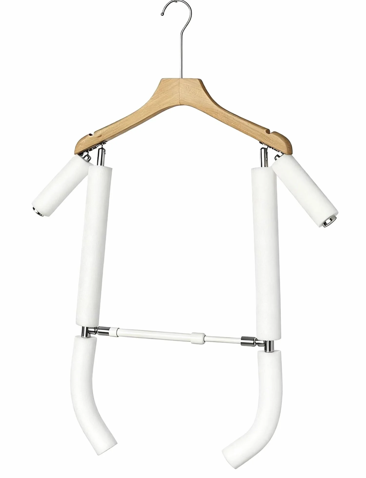 Percha invisible ajustable para fotografía de ropa y ahorro de espacio en el armario