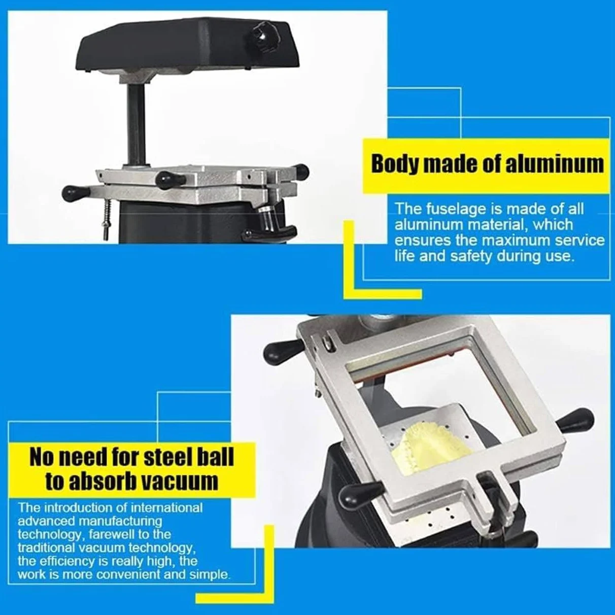 Máquina De Moldeo Por Vacío Dental 1200W, Equipo De Laboratorio De Termoformado, Herramienta De Fabricación De Material Bucal Para Laminador Dental, Sin Necesidad De Bolas De Acero