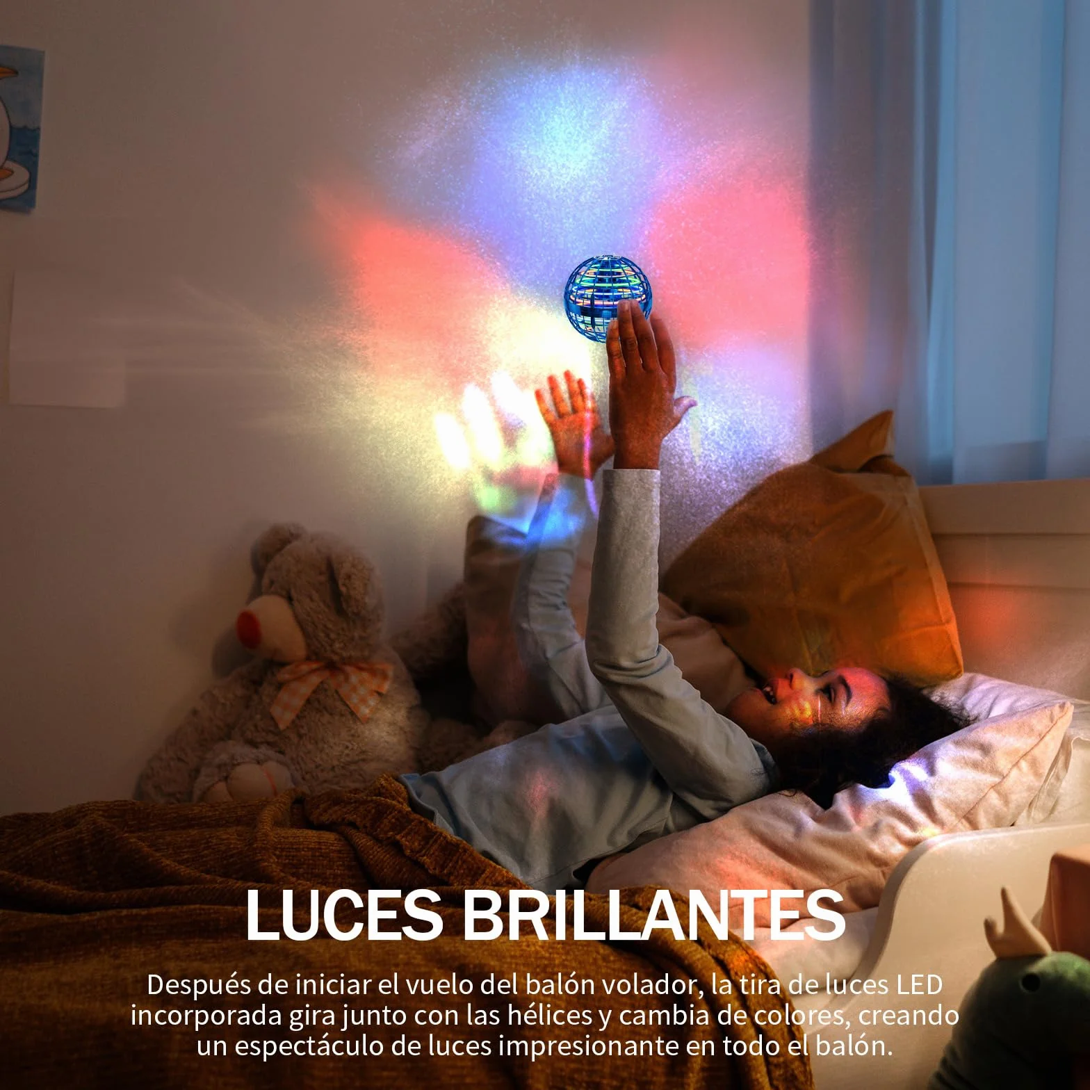 Flying Orb Ball con Luces LED, Juguete Cool para Niño y Niña, Regalos para Niños de 6-12 Años