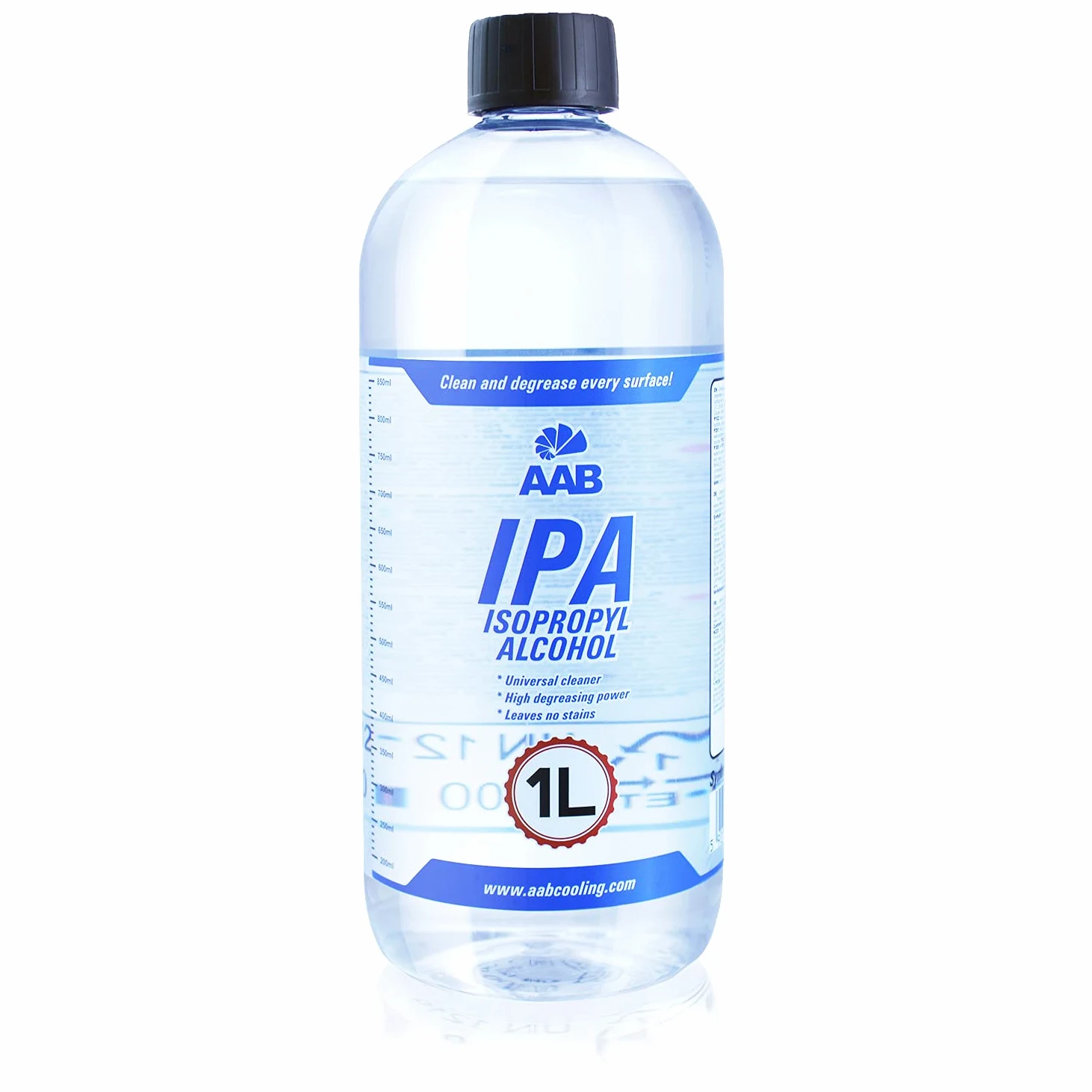 AAB IPA 1L - Conjunto de 7 - Un Alcohol Isopropilico Eficaz Para la Limpieza, Universal Alcohol IPA, Screen Cleaner, Alcool Isopropyl, Alcohol Puro, Para Limpieza Electrónica