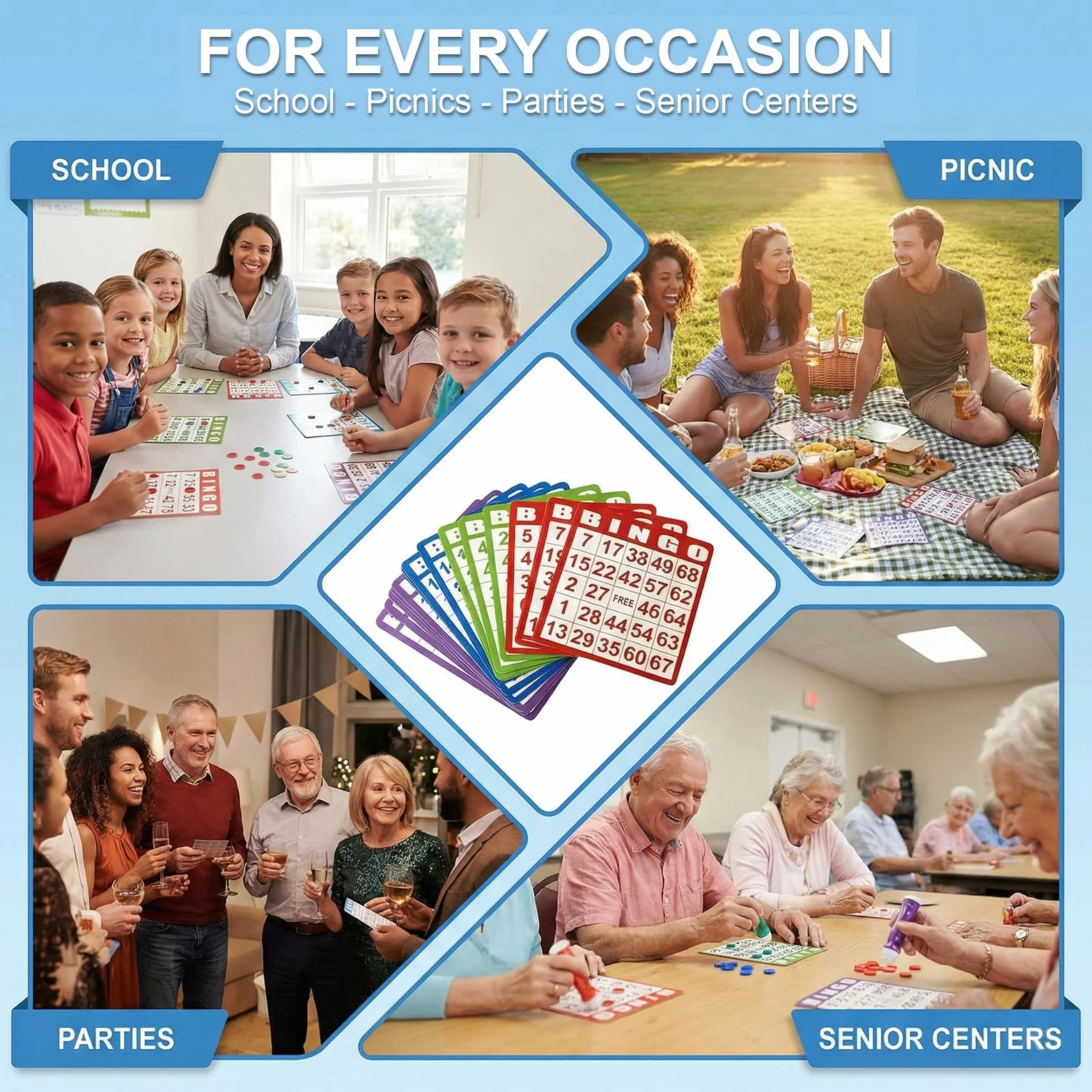 Fichas de Bingo Clásicas para Juegos