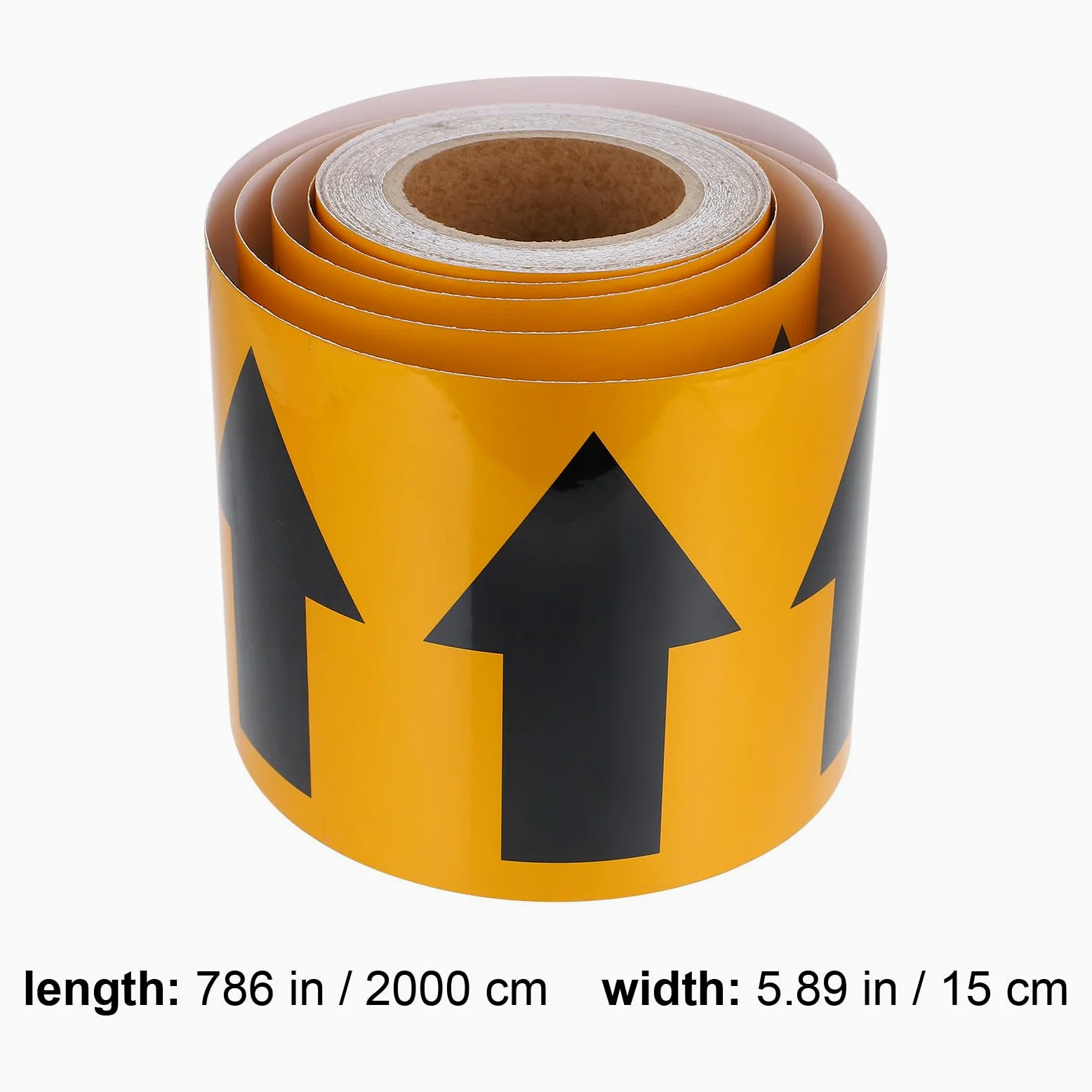 Calcomanía para Señalización Industrial de Pvc de Flecha Indicadora Película Reflectante Negra Fácil de Usar y Resistente, Adecuado para Marcación de Tuberías