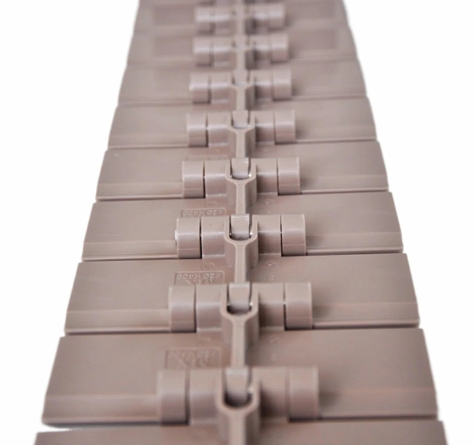 Cinta transportadora 820-K400 101,6mm cadena de transmisión POM bisagra única placa de cadena superior plana