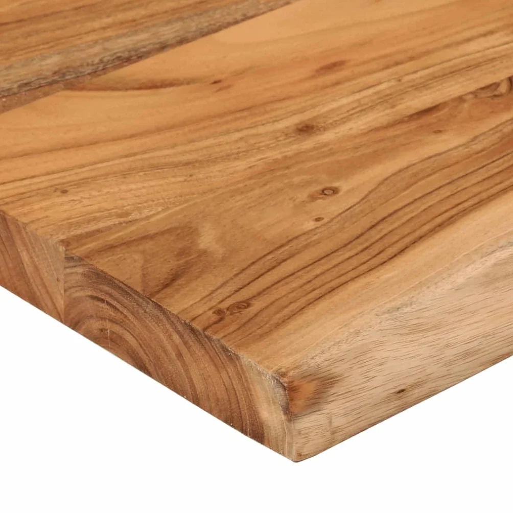vidaXL Tablero Rectangular, Superficie de Mesa Auxiliar, Tablero de Repuesto, Superficie de Comedor, Madera de Acacia Borde Vivo 100x40x3,8 cm