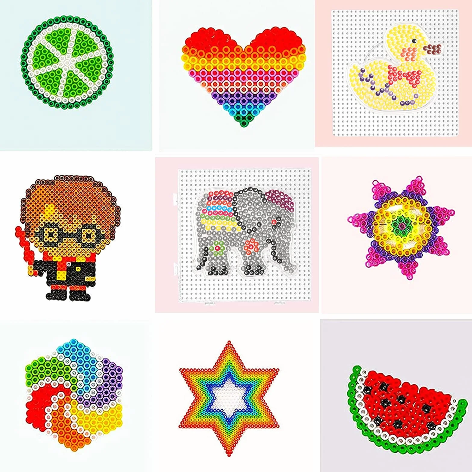 Plantillas para cuentas de planchar 5 mm, placas transparentes, accesorios de manualidades, regalo niños