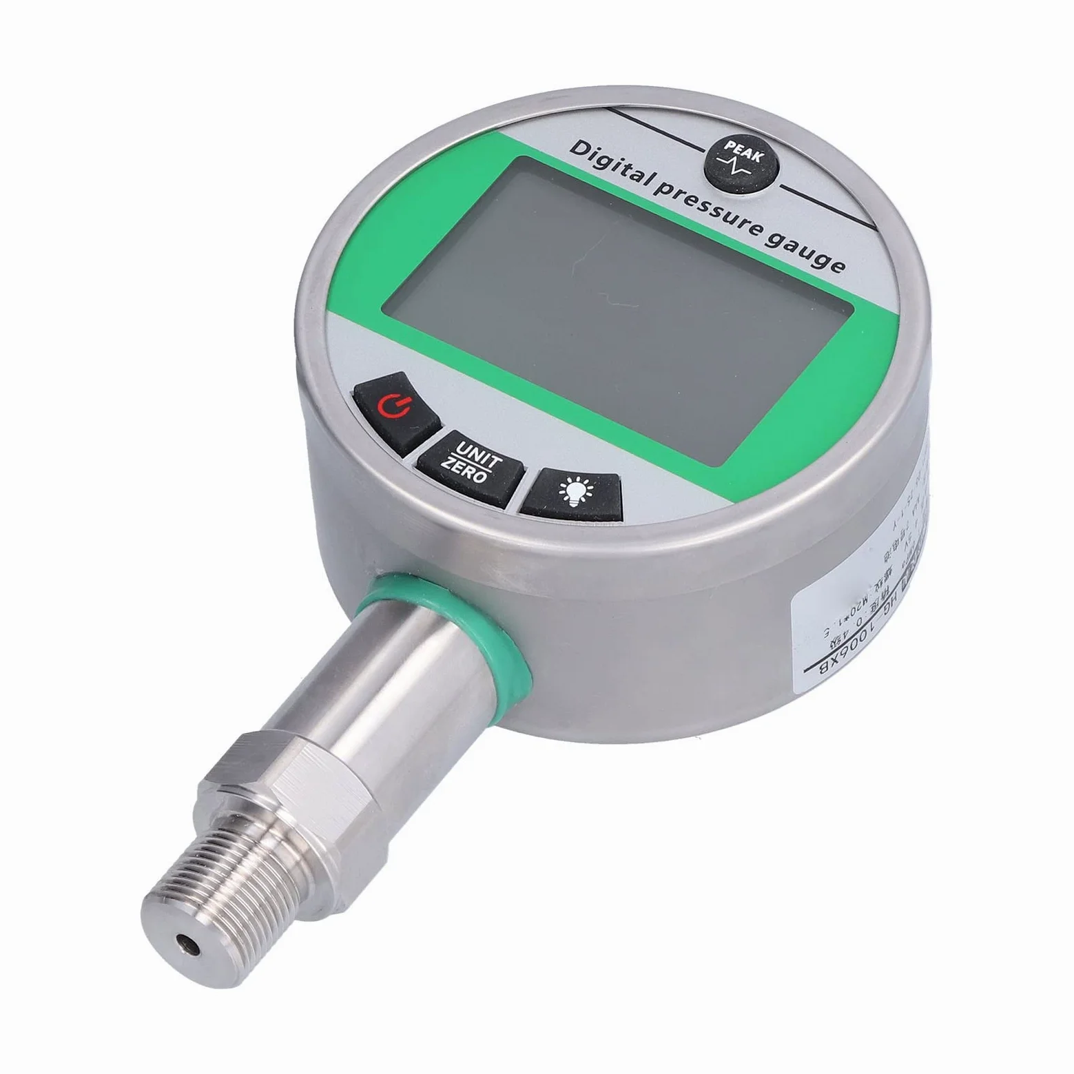 Manómetro Hidráulico Digital Preciso y Duradero para Controlar la Presión en Diversas Aplicaciones, Acero Inoxidable, 100 Mm, 1 Unidad