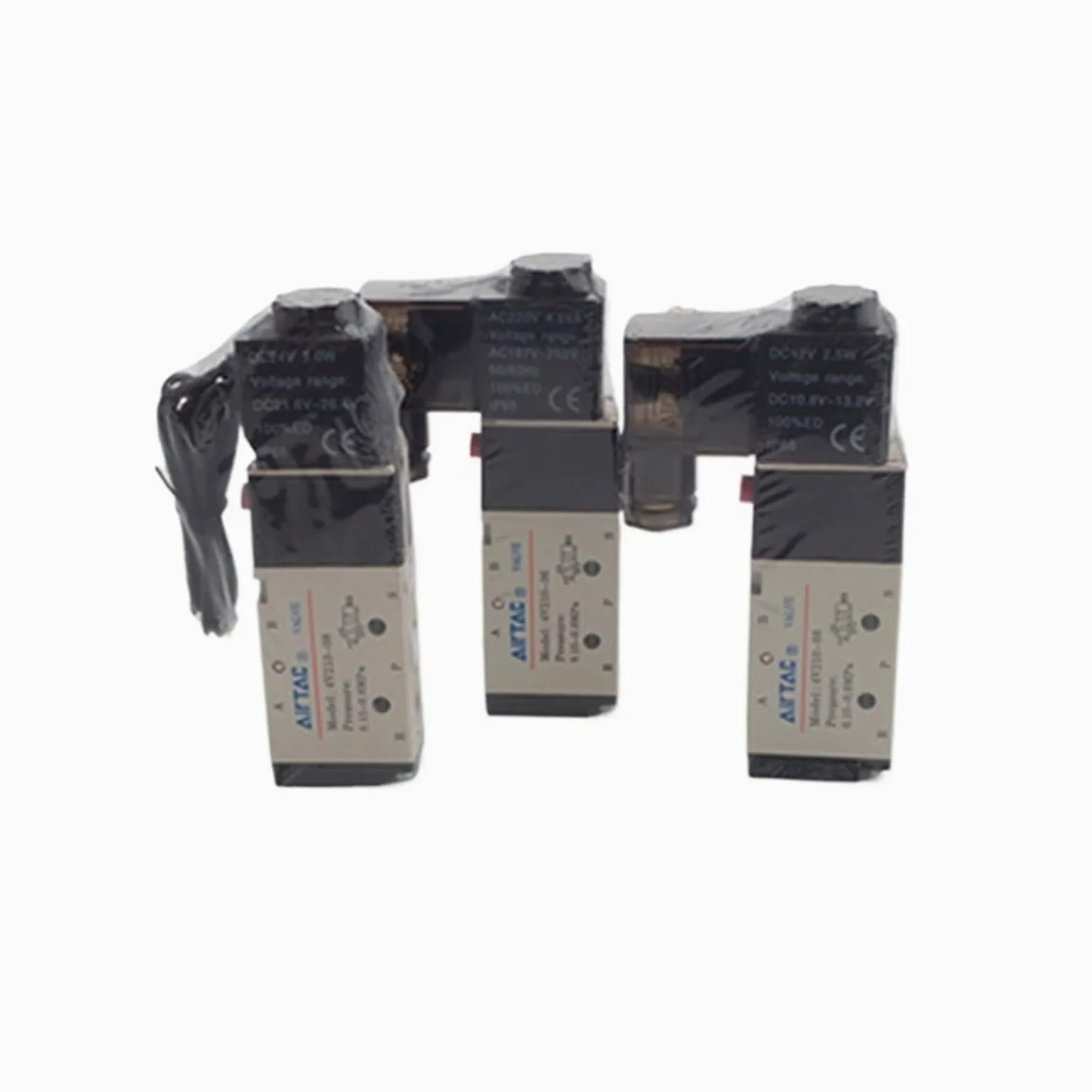 Válvula solenoide neumática 4V110/4V210/4V310/4V410 Válvula de inversión Válvula de Control de Aire(4V110-06,1.5 Inch)