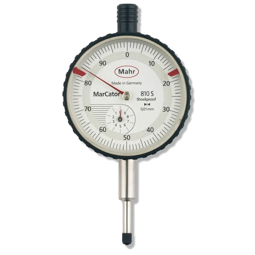 Reloj comparador Mahr Analog con protección contra impactos Marc Artor 810 S Calibre antipinchazos: (0 – 10 mm Topográfica: 0,01 mm, peso: 0.29
