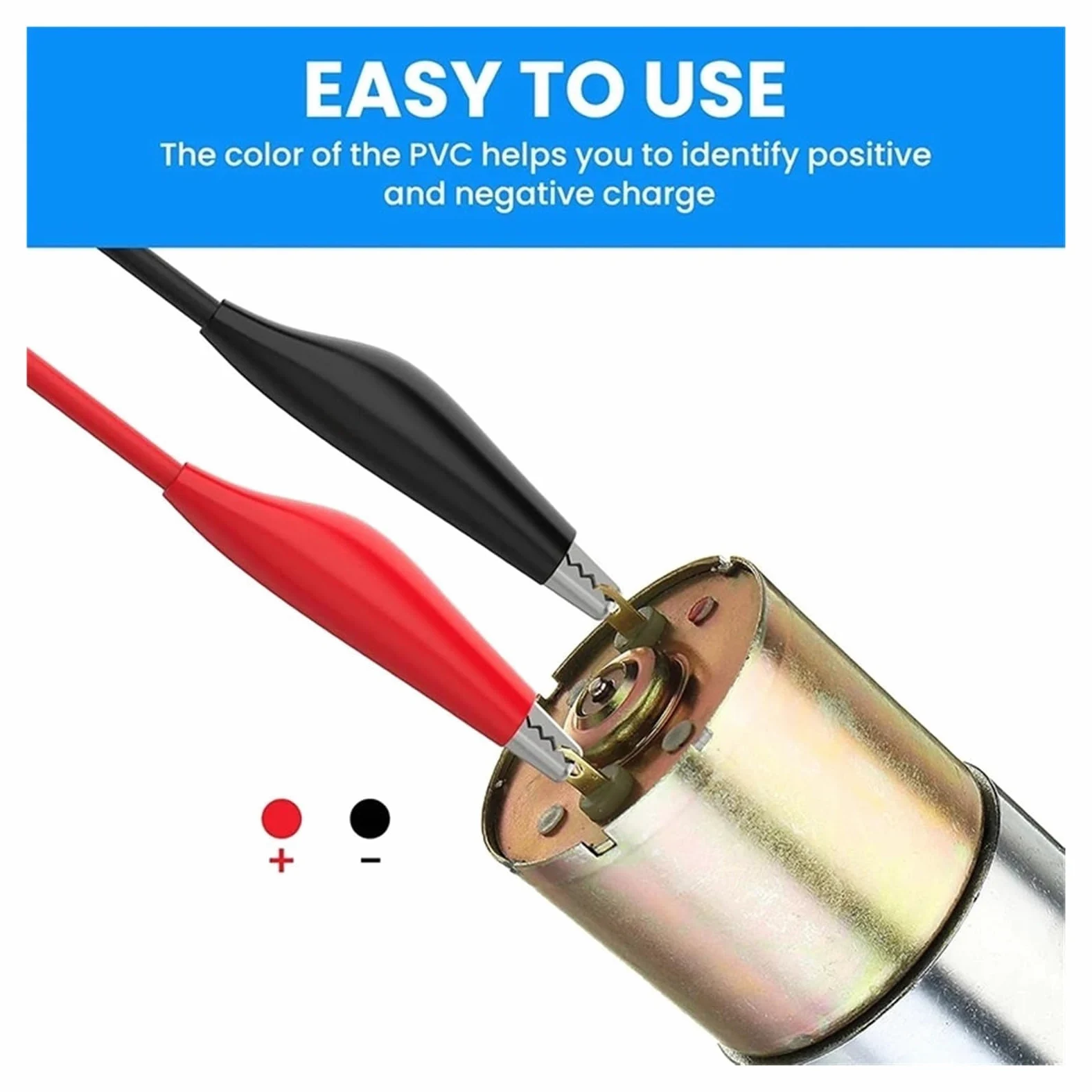 5 pares de 1 m de cable de prueba de clip de banana a cocodrilo, 15 A, 1000 V para multímetro (5 pares)