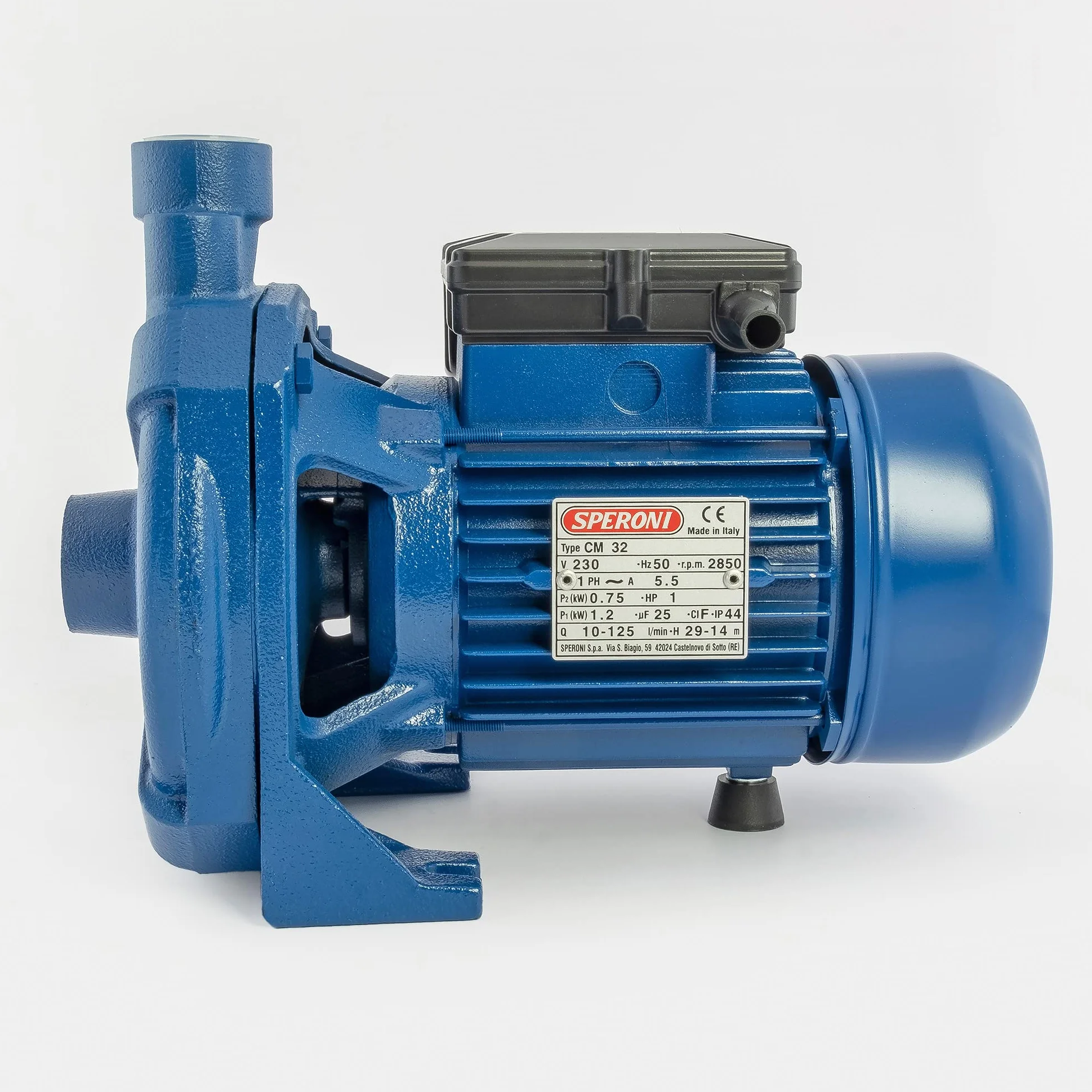 Speroni® Electrobomba centrífuga monogirante CM 32 V.230 Hz.50 Azul Ral 5010