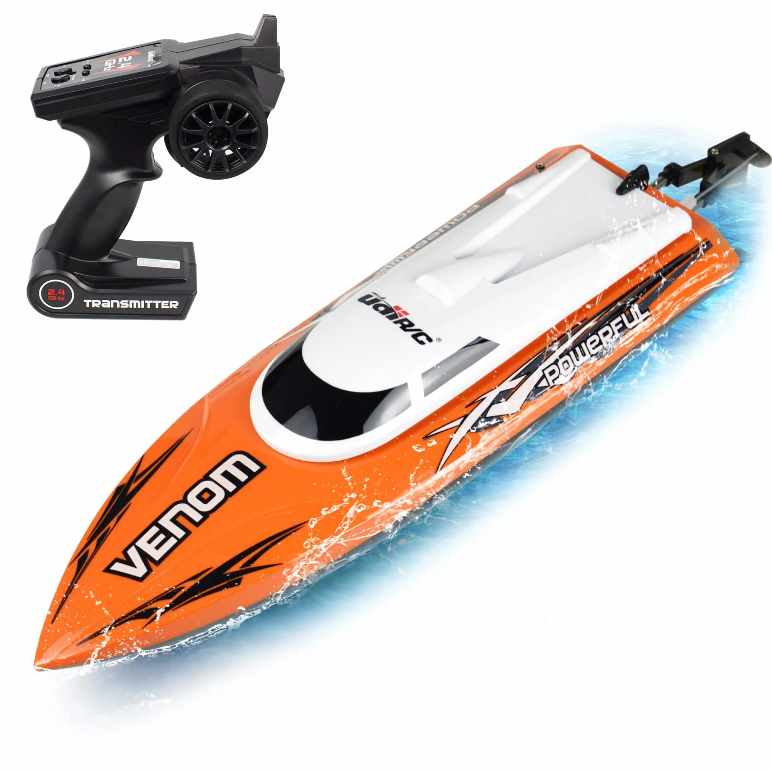 Ulifance Barco teledirigido para piscinas 25 km/h naranja