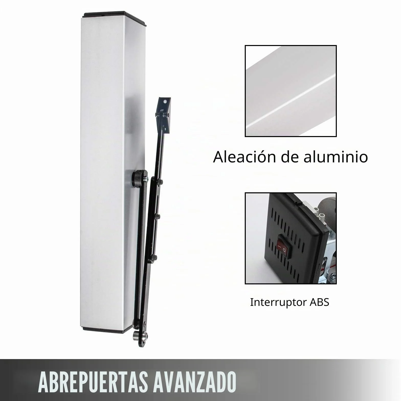 VEVOR Abridor de Puerta Automático, 50 W Abrepuertas Automático, 120 grados Abridor de Puerta Abatible para Supermercados, Puertas Cortafuegos, Hospitales, Salas de Reuniones, Laboratorios