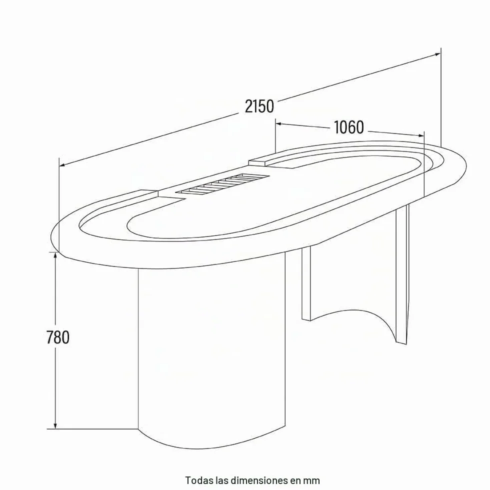 Mesa de póquer Home Deluxe Full House con iluminación LED y soporte para bebidas, 215 x 106 x 78 cm