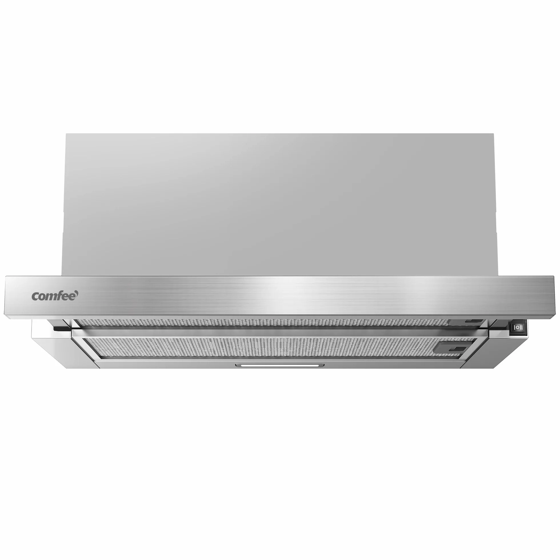 COMFEE' CHL03M21S Campana Extractora Telescópica Plana 60 cm, Clase A+, 400 m³/h, Plateado