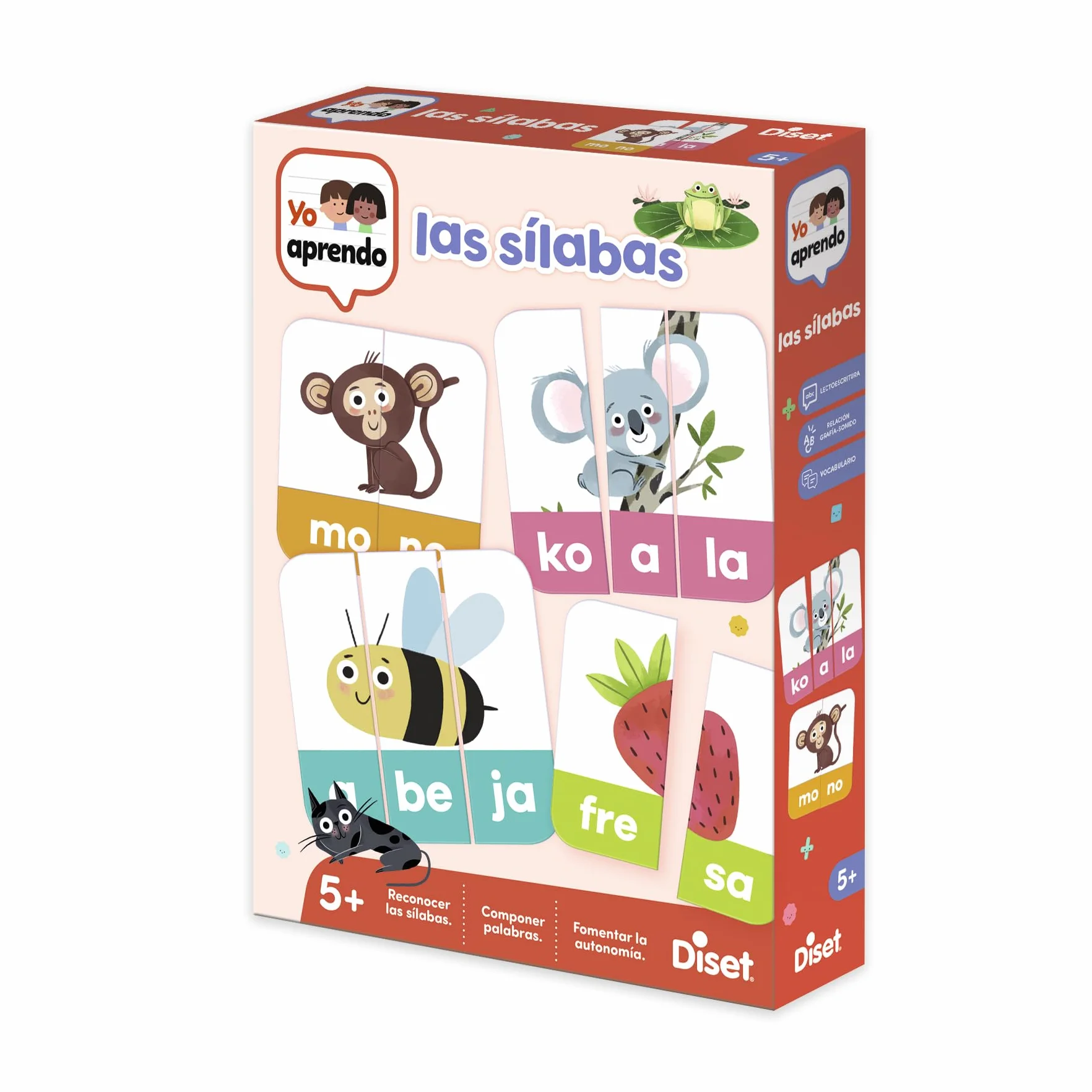 Diset Las Sílabas Juego Educativo Letras Abecedario para Niños a Partir de 5 años Multicolor