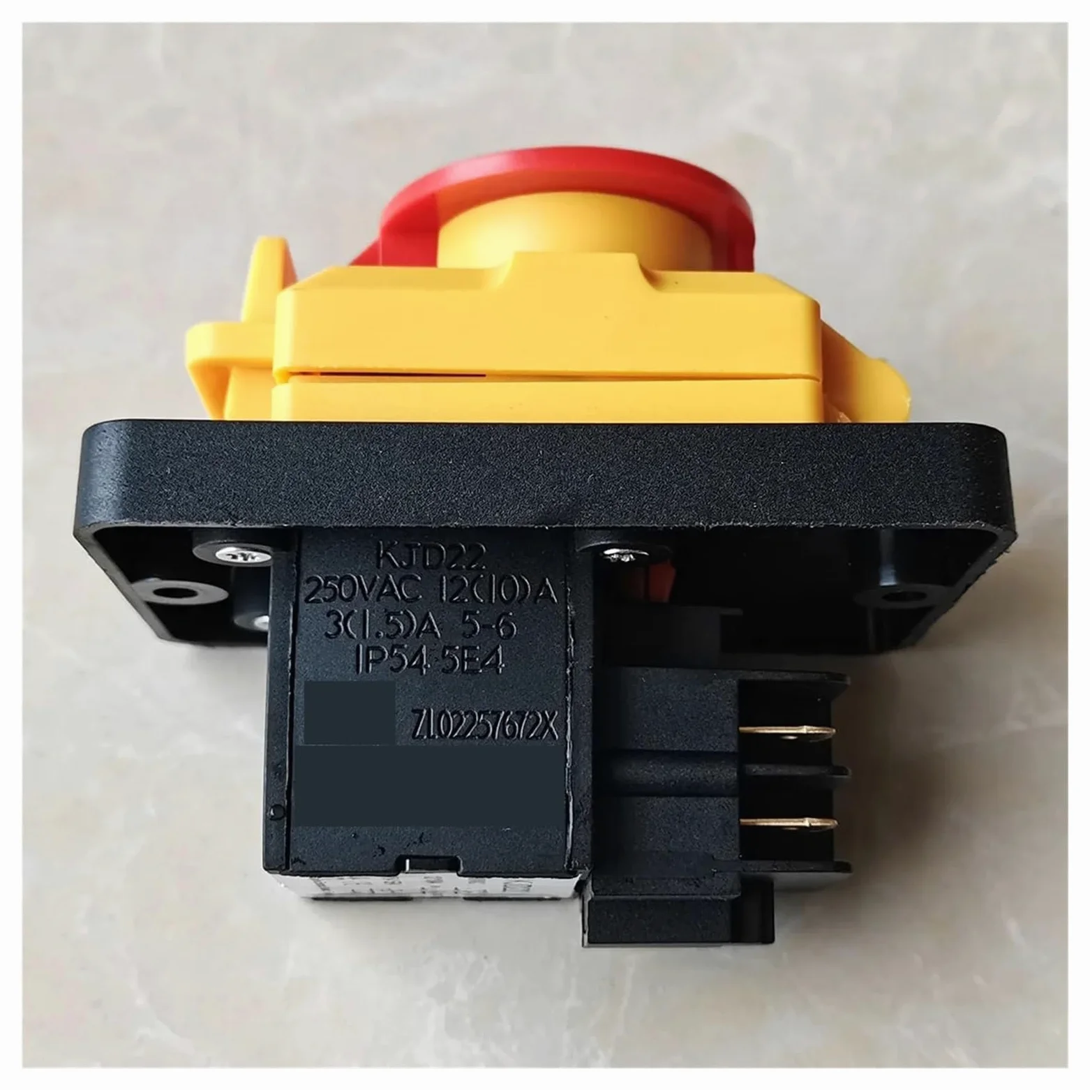 Emergency Stop Switch KJD22 4Pins Electromagnetic Switch ON-Off Emergency Stop Button Switches 250VAC 12(10) A 3(1.5) A IP54 5E4 ZL02257672X Controls Switches