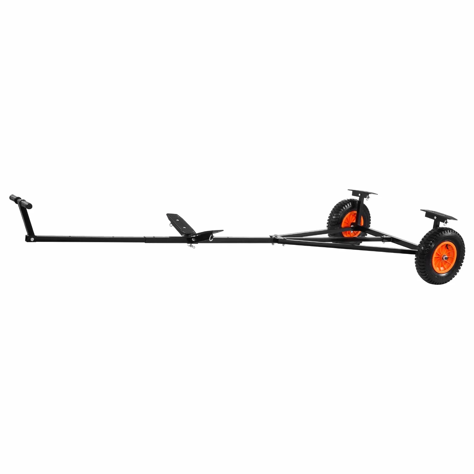VEVOR Plataforma para Remolque de Barco, Carga de 190 kg, Plataforma para Remolque de Acero al Carbono con Longitud Ajustable, Neumáticos y Soporte Antideslizante para Mover Kayak, Lancha Motora