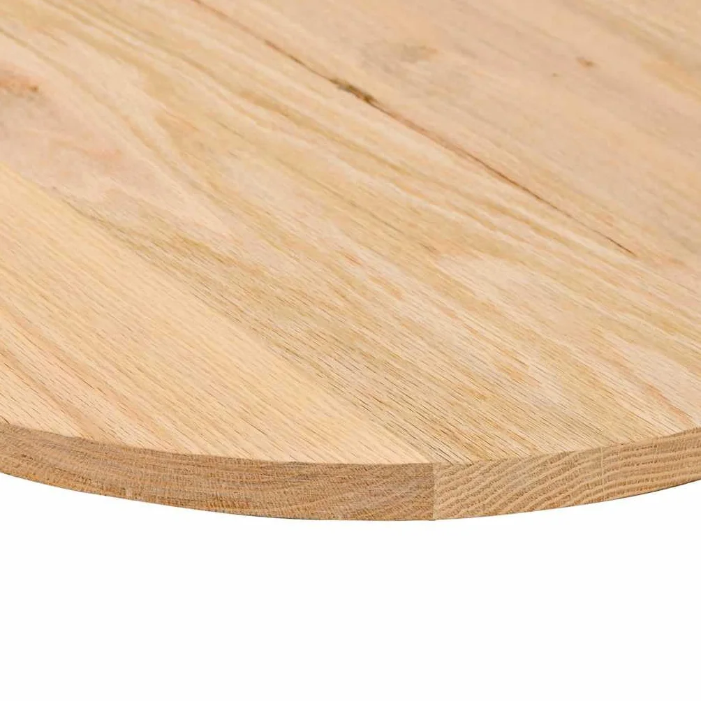 vidaXL Tablero de Mesa Ovalado Madera Maciza de Roble 120x60x2 cm