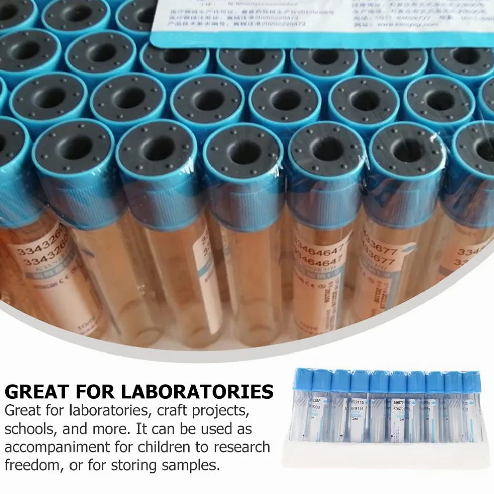 Centrífuga, Tubos de extracción de Sangre de Laboratorio con Tapones para centrifugación y Toma de muestras venosas.