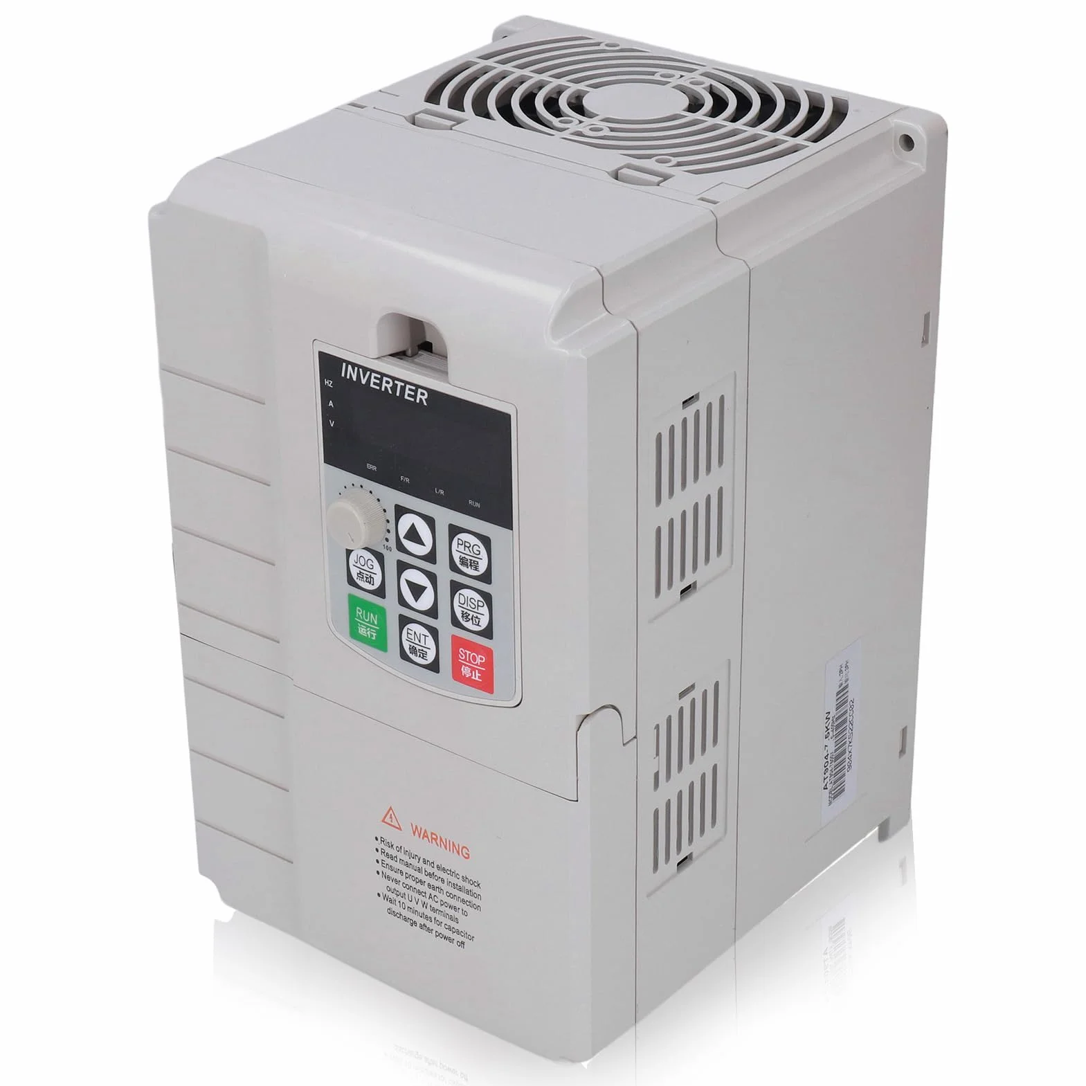 Convertidor de Frecuencia 7.5KW para Control de Velocidad de Motor, Entrada Monofásica 220V, Salida Trifásica 380V