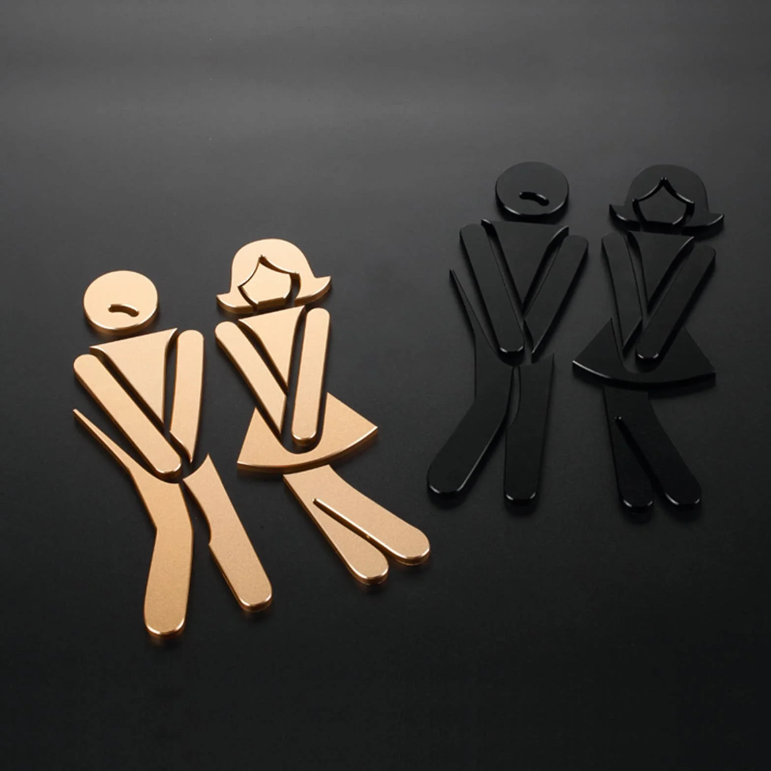 Letrero de puerta de aseo,Letrero de cuarto de bañ Señal de puerta de baño, señal de baño, señal de identificación de baño, señal de baño de aluminio for hombres y mujeres, señal/cartel de puerta de b