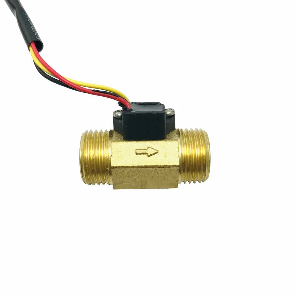 Sistema de Alarma de suspensión de Agua de tubería, medidor de Flujo de turbina con Sensor de Flujo de latón 100C G1/2 BSPP
