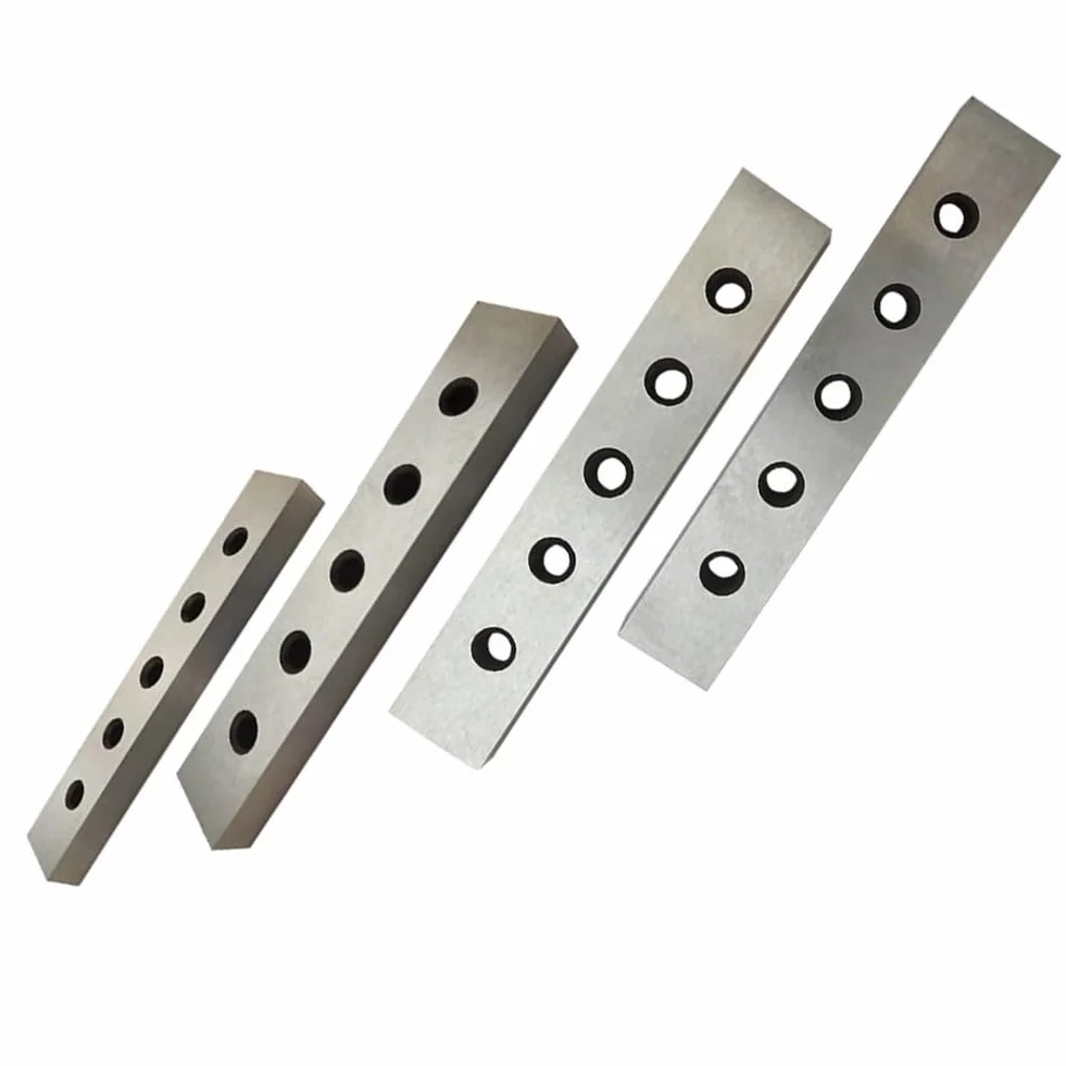 Juego de 4 pares de 4 pares de bloques cuadrados de acero de precisión con agujeros de montaje para diseño de metalurgia