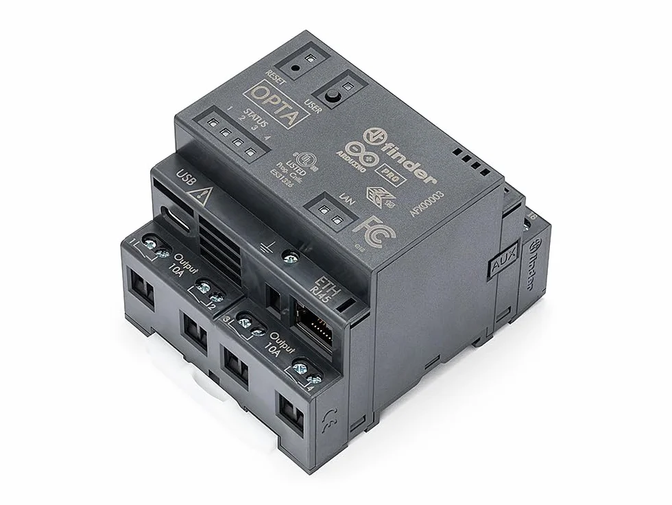 Arduino Opta Lite [AFX00003]: controlador compacto para IoT industrial con E/S digitales, entradas analógicas, compatibilidad con Modbus y Edge Computing para sistemas de automatización y control