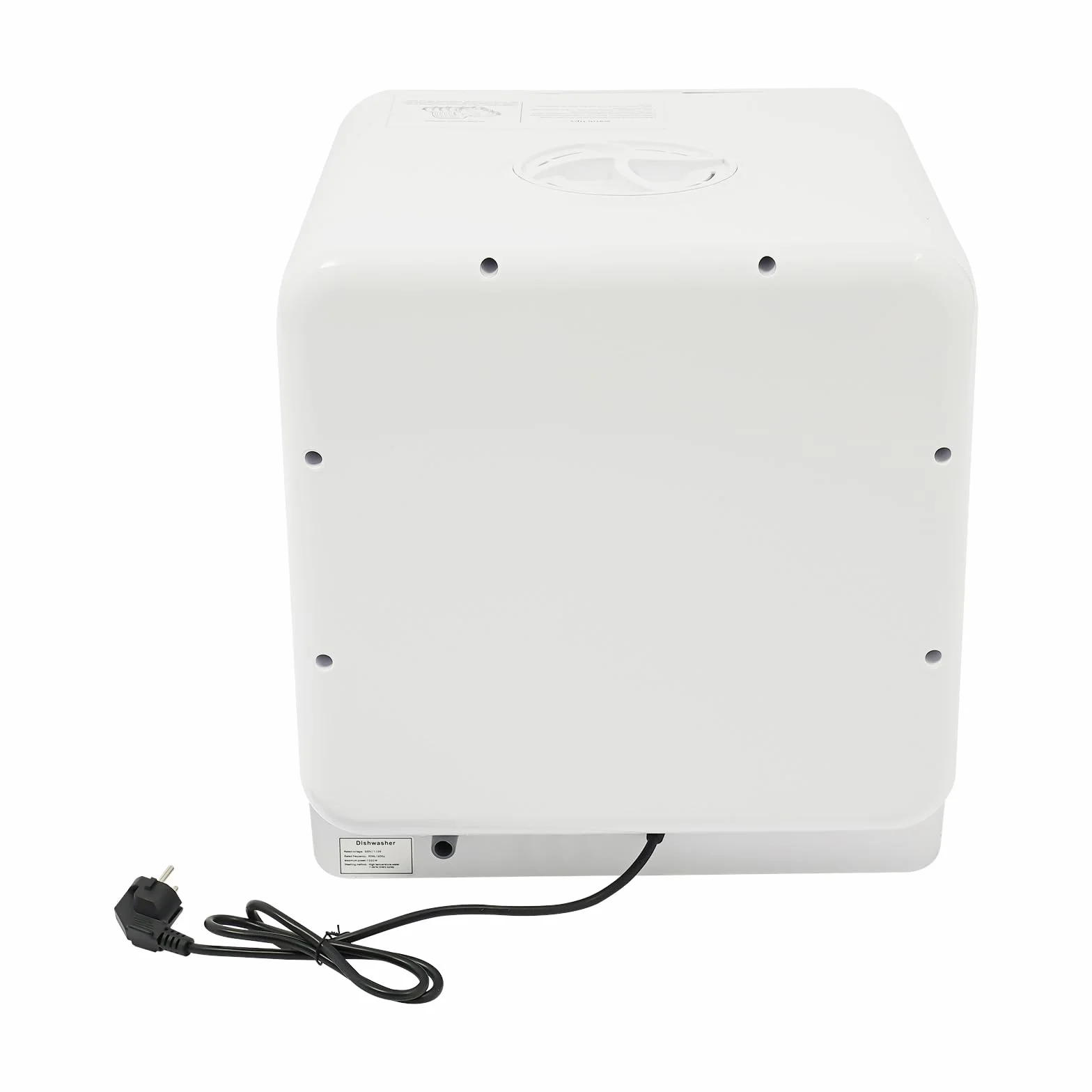 Lavavajillas de mesa portátil pequeño con depósito de agua blanco