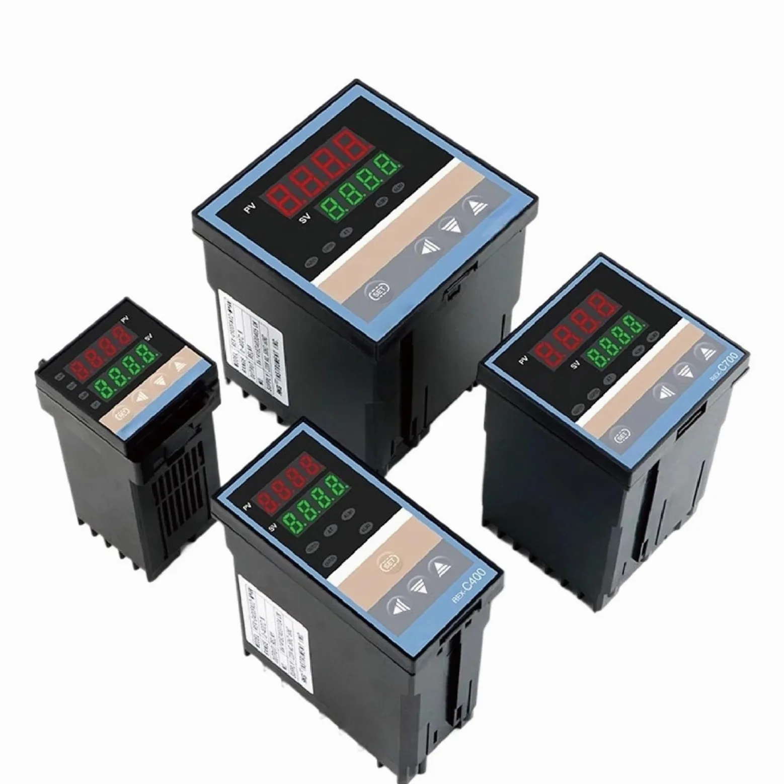 Controlador de temperatura PID digital REX-C100, salida de relé de estado sólido, instrumento de termostato industrial(WHITE)