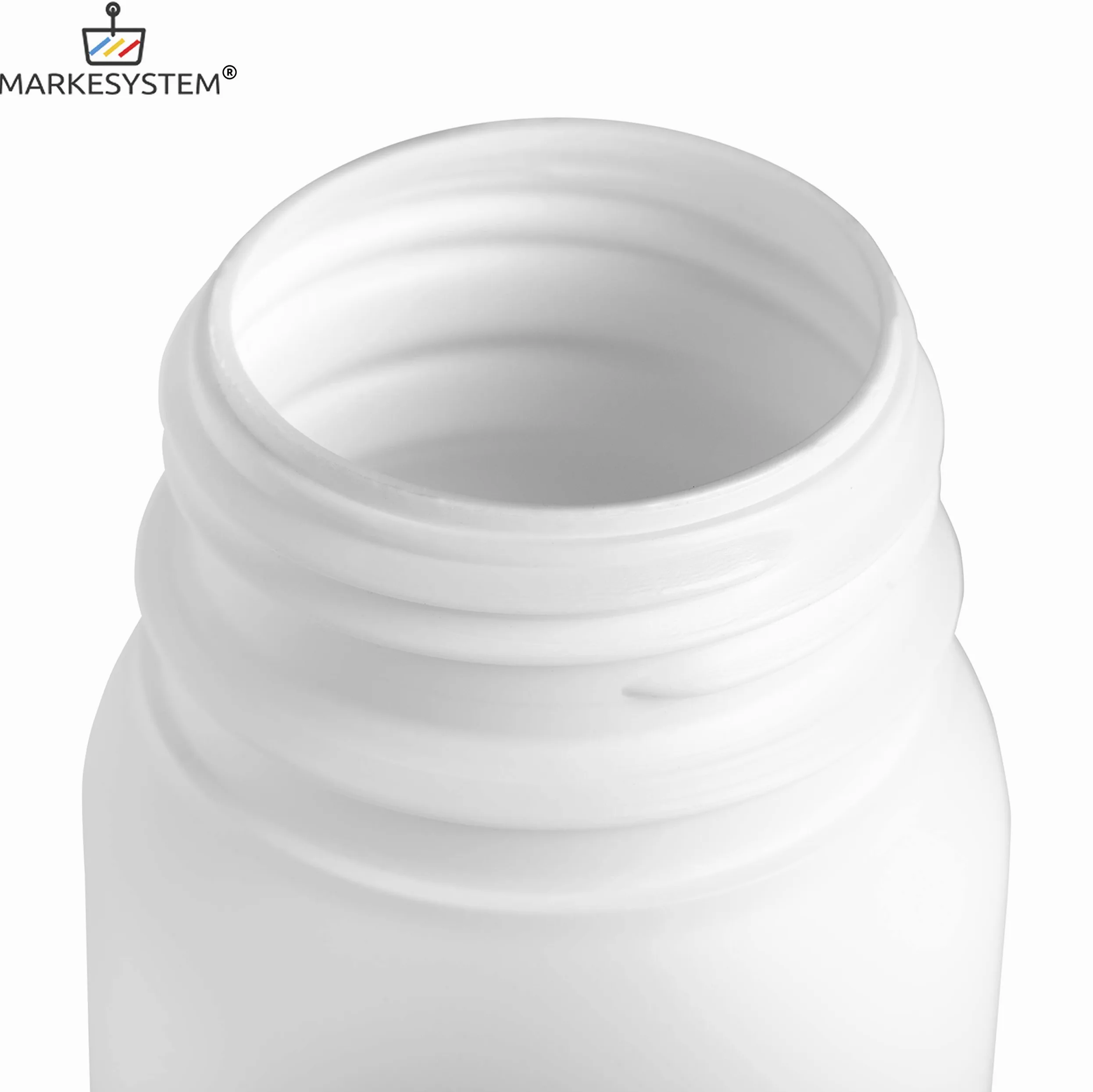 Botella blanca 250 ml (50 botellas) de plástico, cierre rosca boca ancha - Catering Industrial, Líquidos, Cosmética, Químicos, ADR + Kit Etiquetado, Apta para uso alimentario.