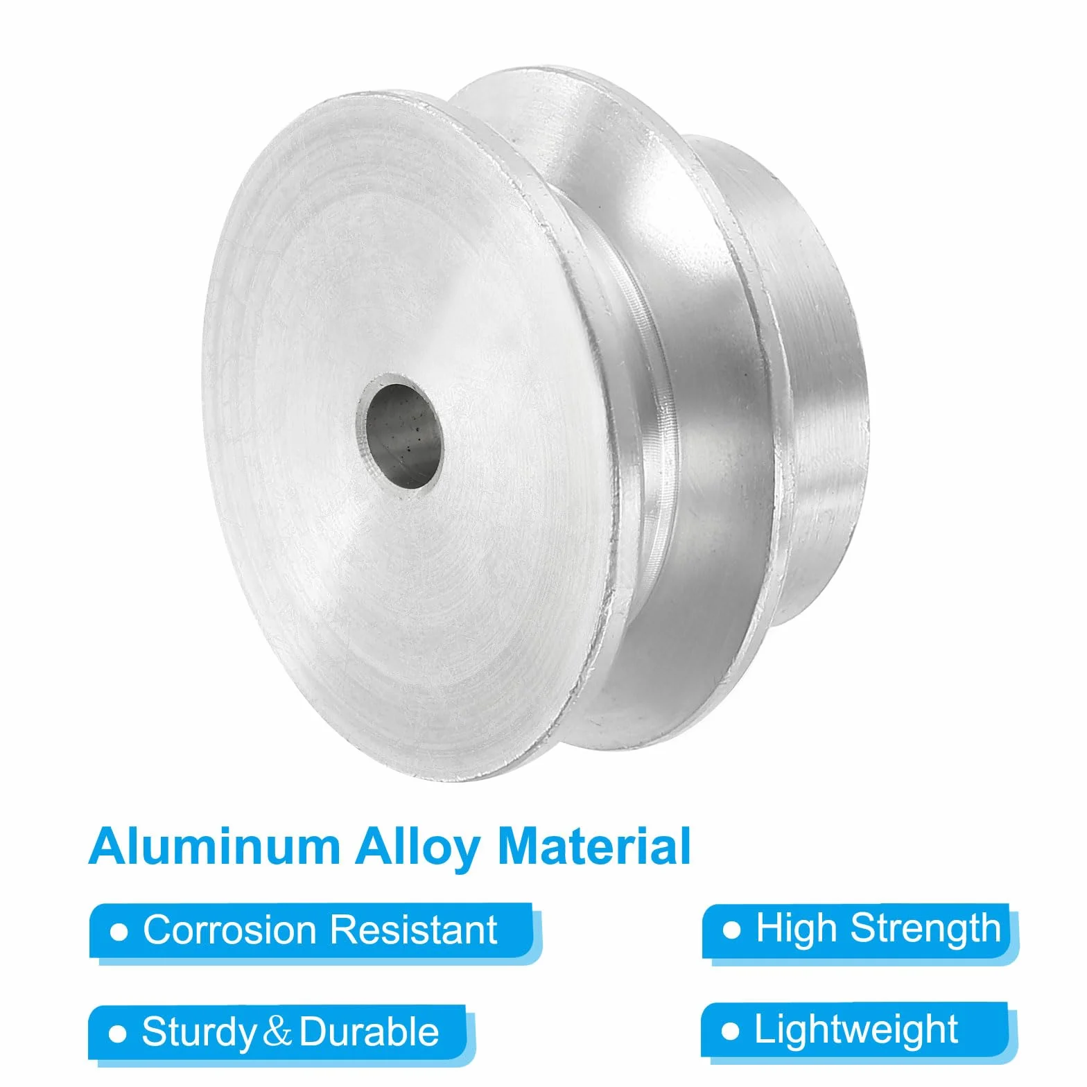 Polea Para Correa En V 6 Mm Diámetro Interior Fijo 30 Mm Diámetro Exterior Una Ranura Aleación Aluminio Transmisión