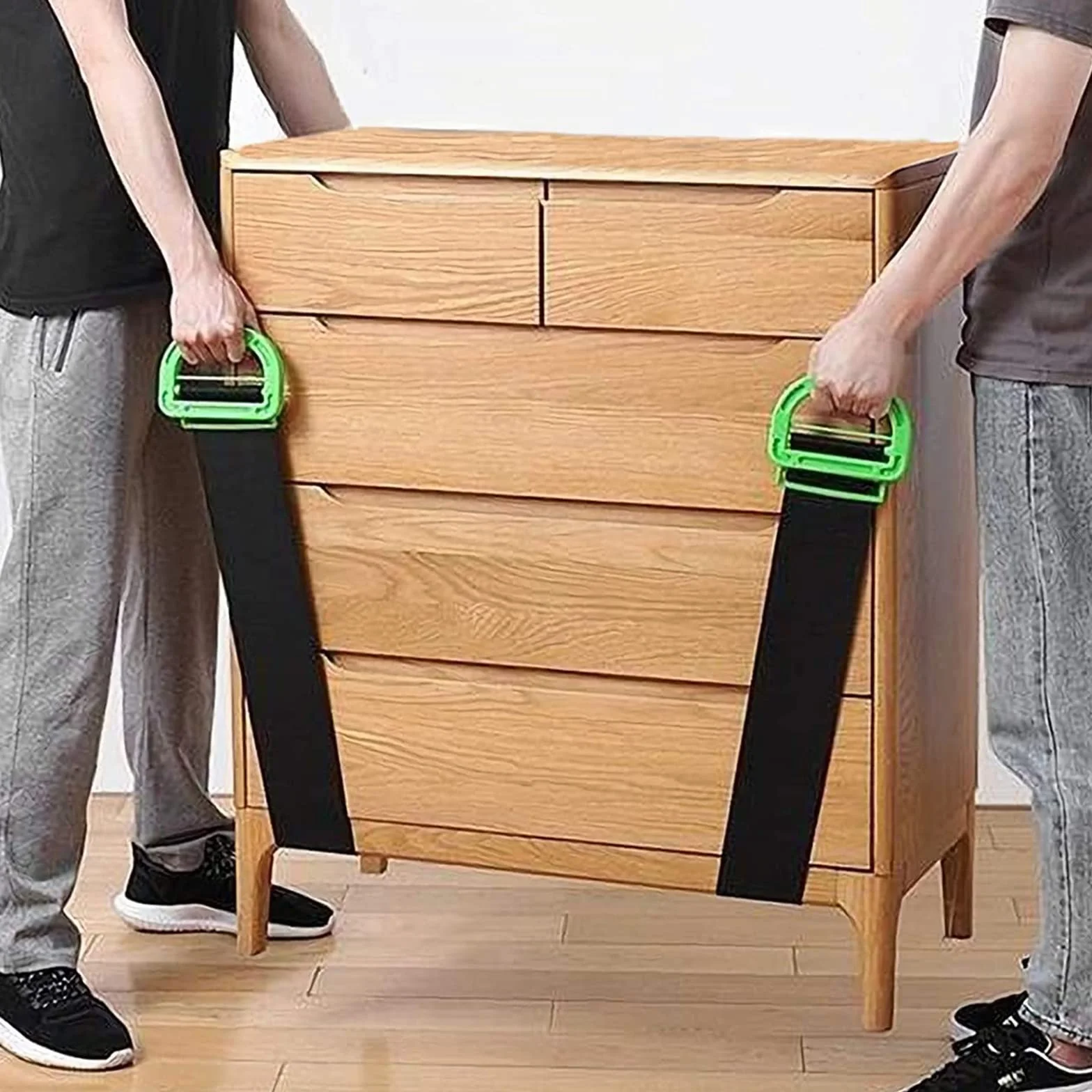 Paquete de 2 Correas para Mover y Levantar Muebles, Cajas, Colchón, con 2 Pares de Guantes