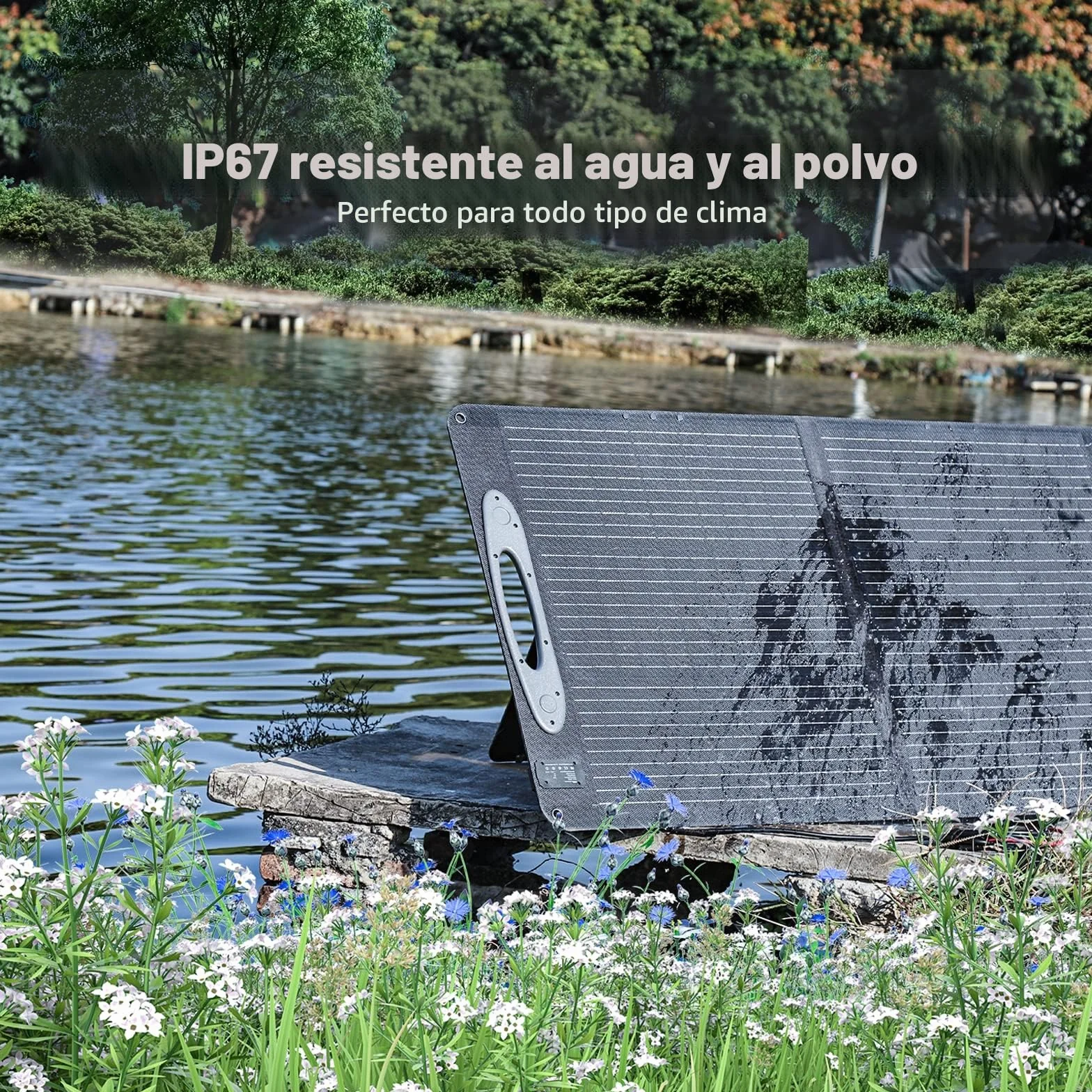 VDL Panel solar portátil 200W, cargadores solares monocristalinos de 20V, módulos solares con Multi-Contact 4, para Central eléctrica portátil y adecuados para exteriores, camping y autocaravanas