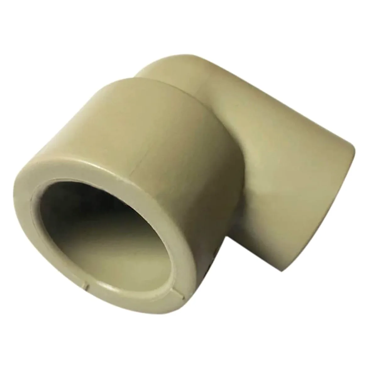Accesorios de tubería de plástico, conectores de tubería de agua PPR Codo reductor de tubería de agua PPR Conectores de accesorios de tubería de 90 grados Marrón 1 pieza(90-75mm)