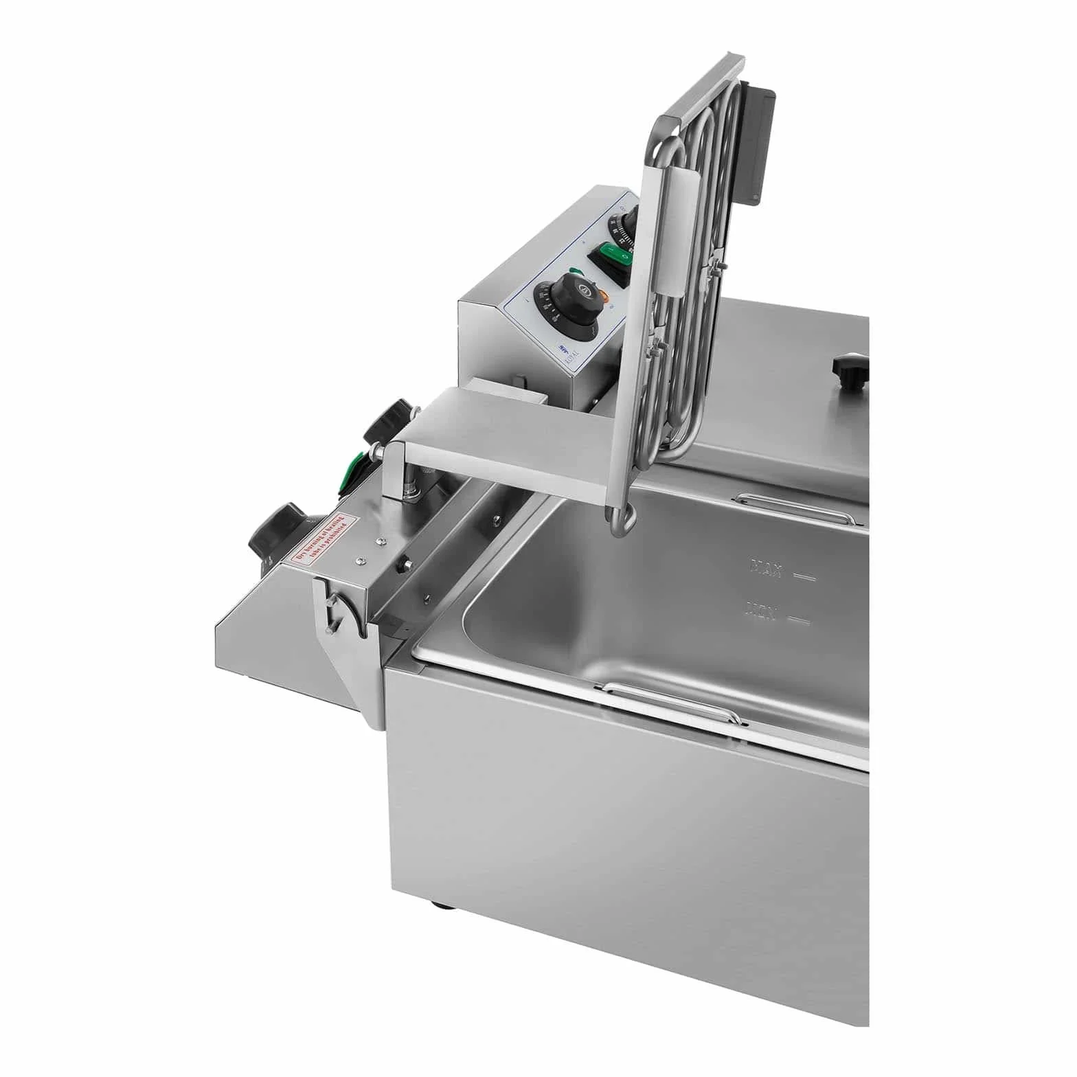Royal Catering Freidora Eléctrica Doble Para Hostelería 2 x 10 Litros 230 V RCTF 10DB (2 x 3.200 W, Temporizador 60 Min, Temperatura: 50-200 °C)
